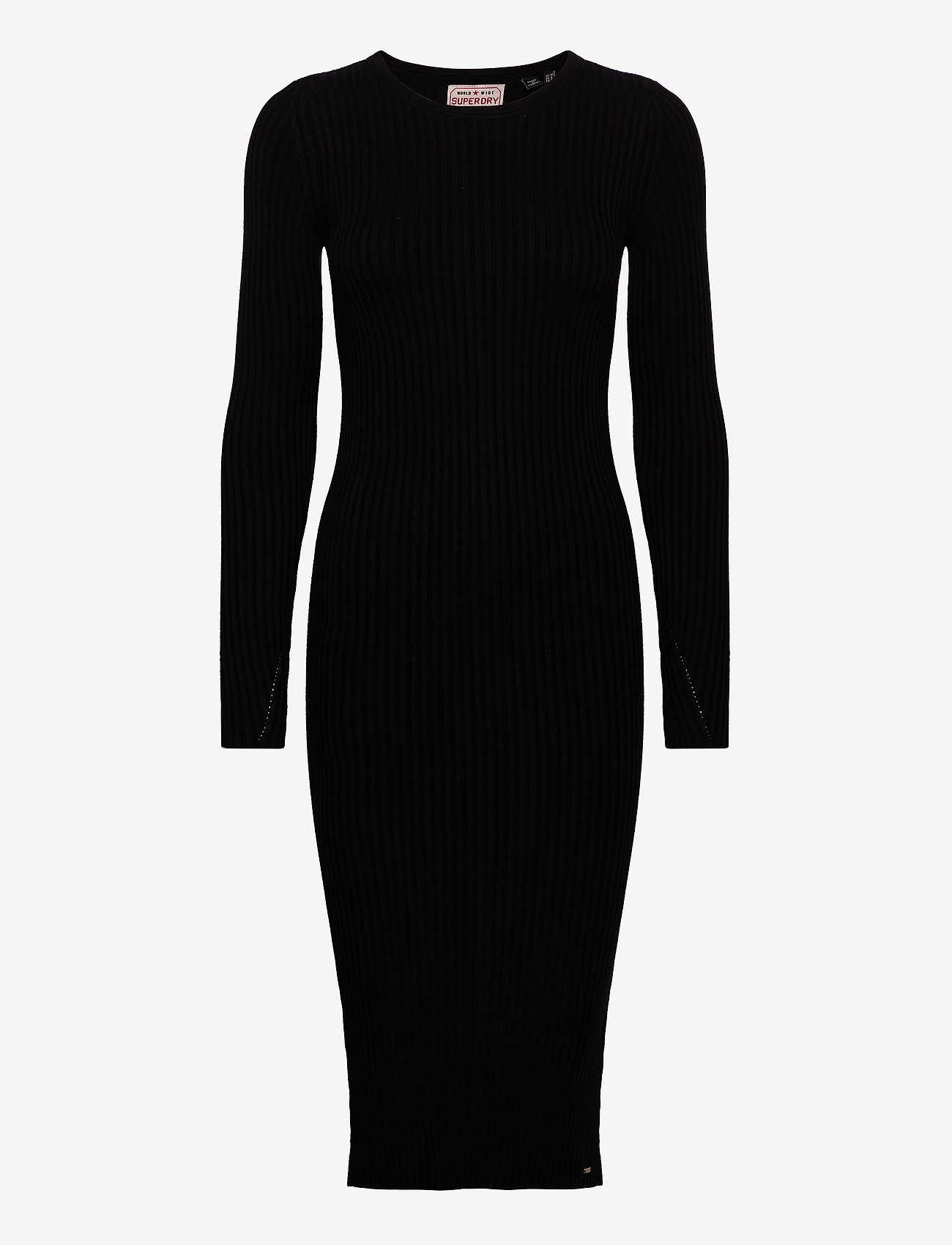Superdry - ANNIE RIB BODYCON DRESS - black - 0