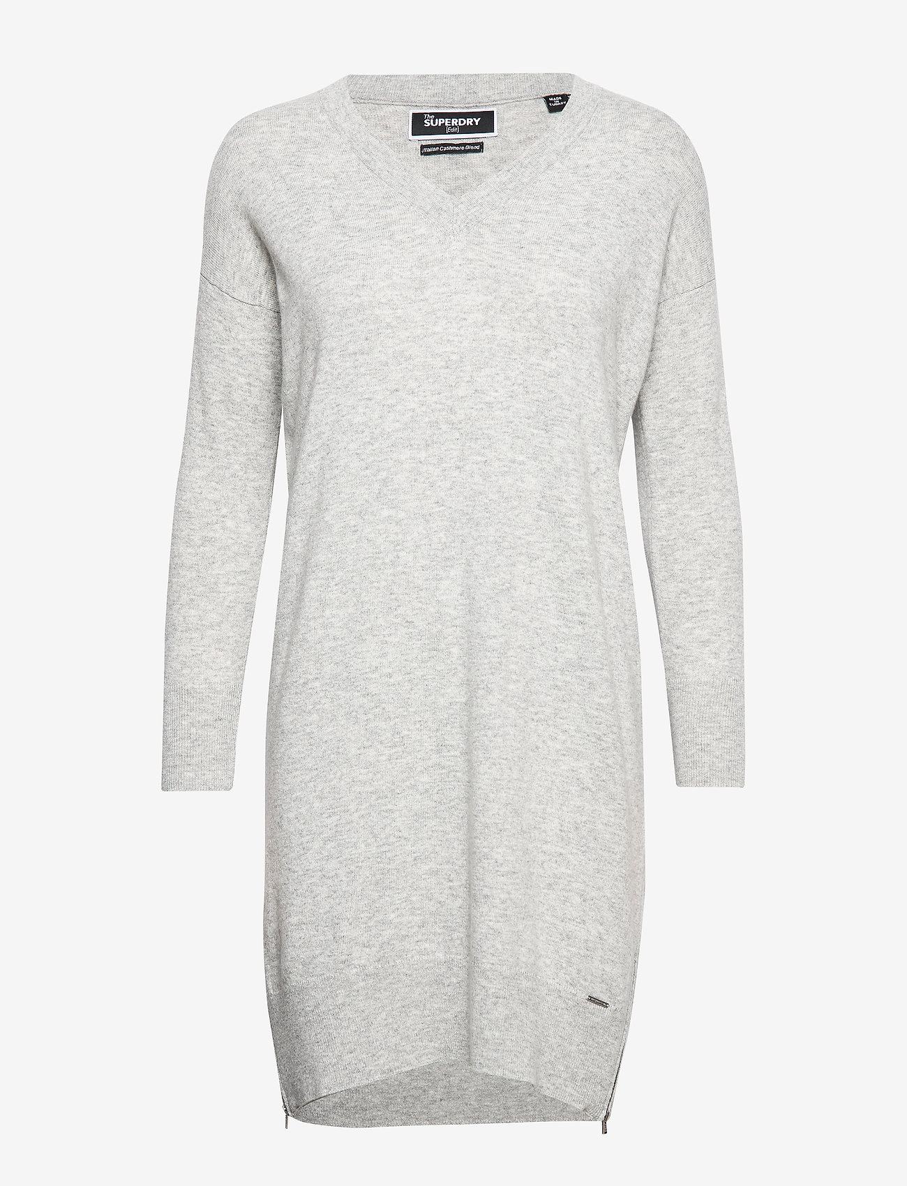 Superdry - JAYDEN LUXE KNIT DRESS - grey marl - 0