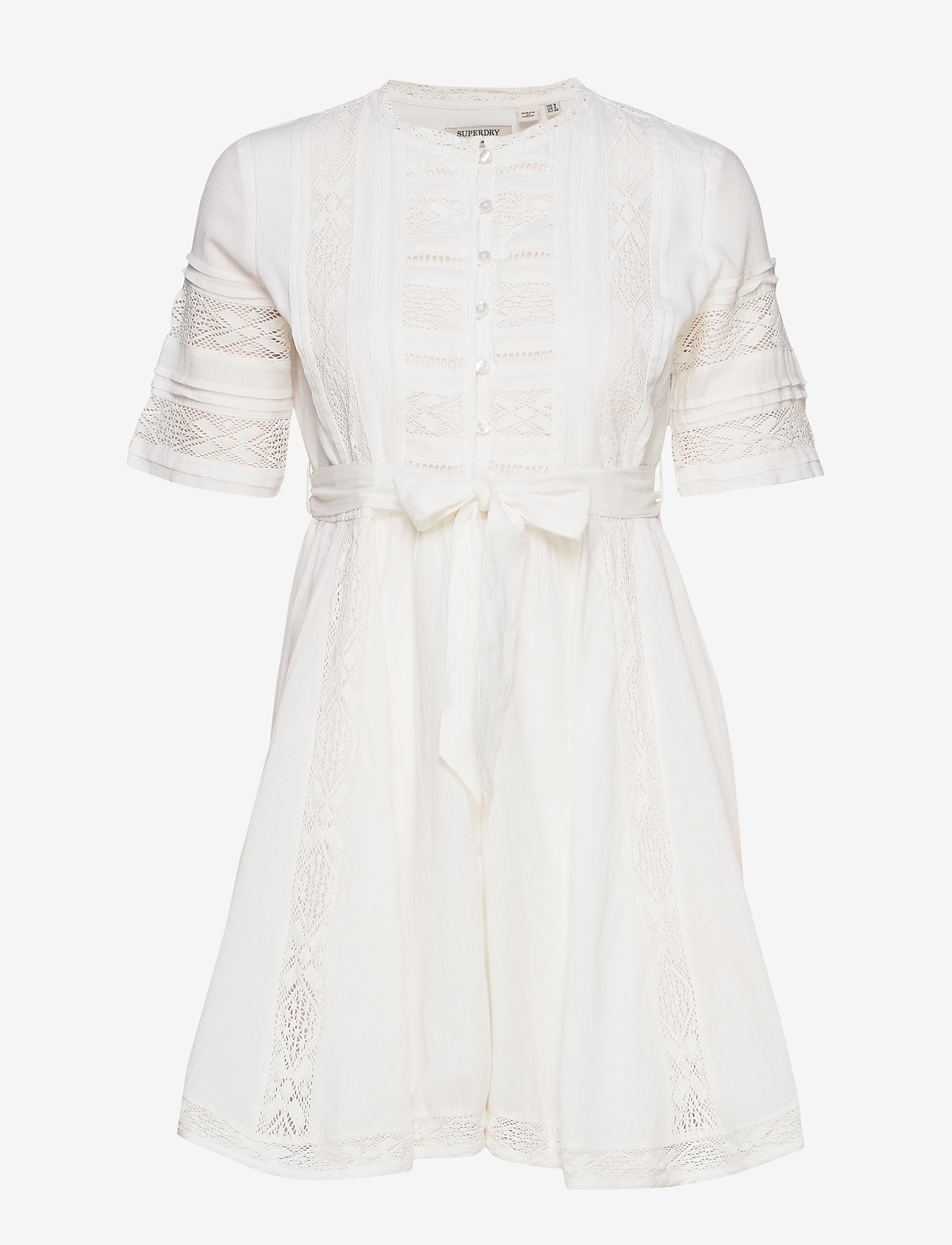 Superdry - ELLISON TEXTURED LACE DRESS - oyster - 0