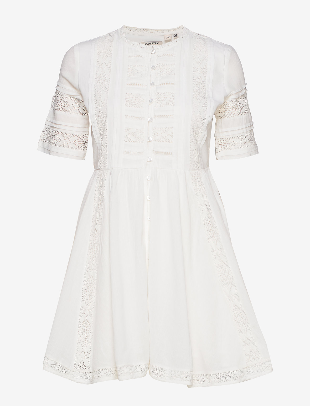 Superdry - ELLISON TEXTURED LACE DRESS - oyster - 2