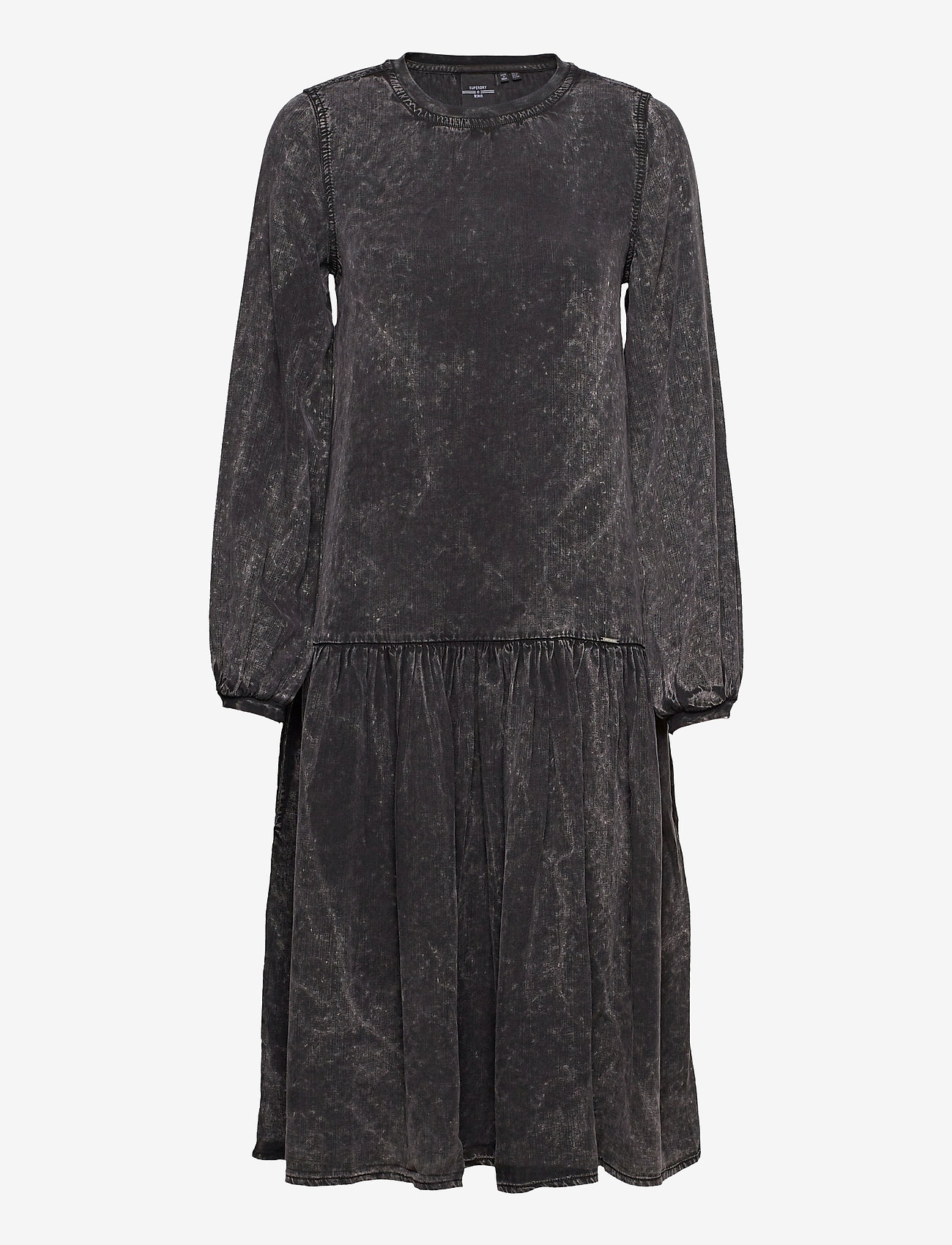 Superdry - Mia Midi Dress - sukienki dżinsowe - washed black - 0