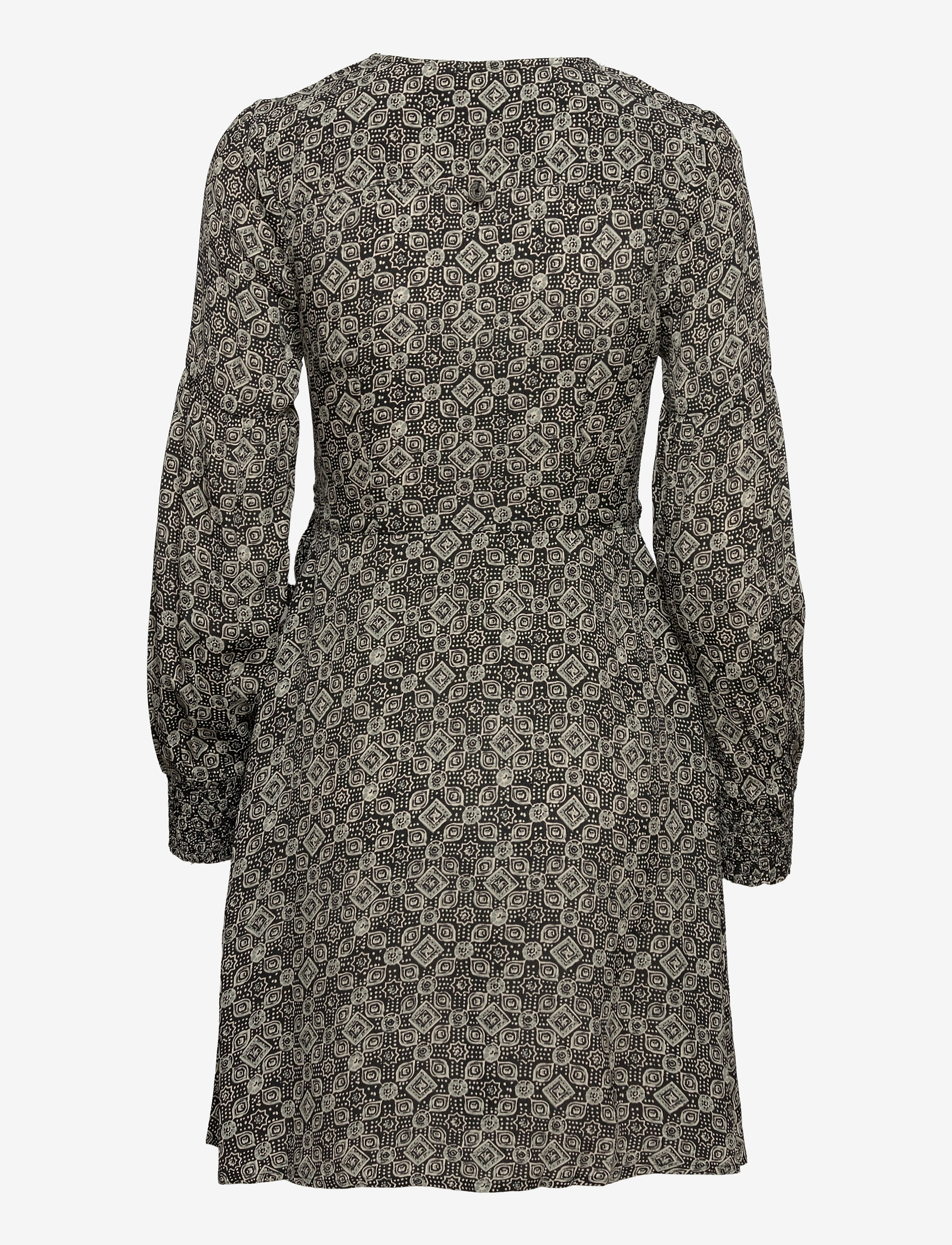 Superdry - BOHEMIAN WRAP DRESS - korte kjoler - black print - 1