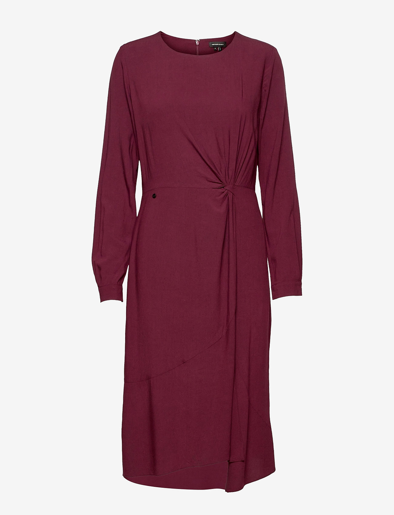 Superdry - LS ECOVERO TWIST DRESS - midi kjoler - port - 0
