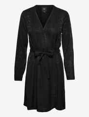 Superdry - STUDIOS JACQUARD WRAP DRESS - susiaučiamosios suknelės - black - 0