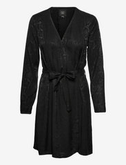 Superdry - STUDIOS JACQUARD WRAP DRESS - slå-om-kjoler - black - 0