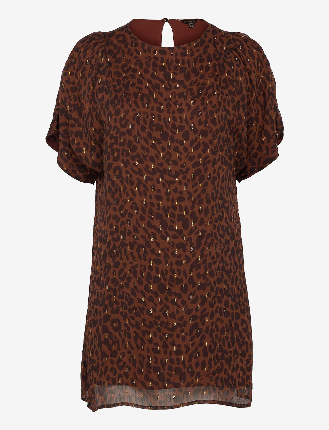 Superdry - T-Shirt Metallic Dress - korte jurken - leopard print - 0