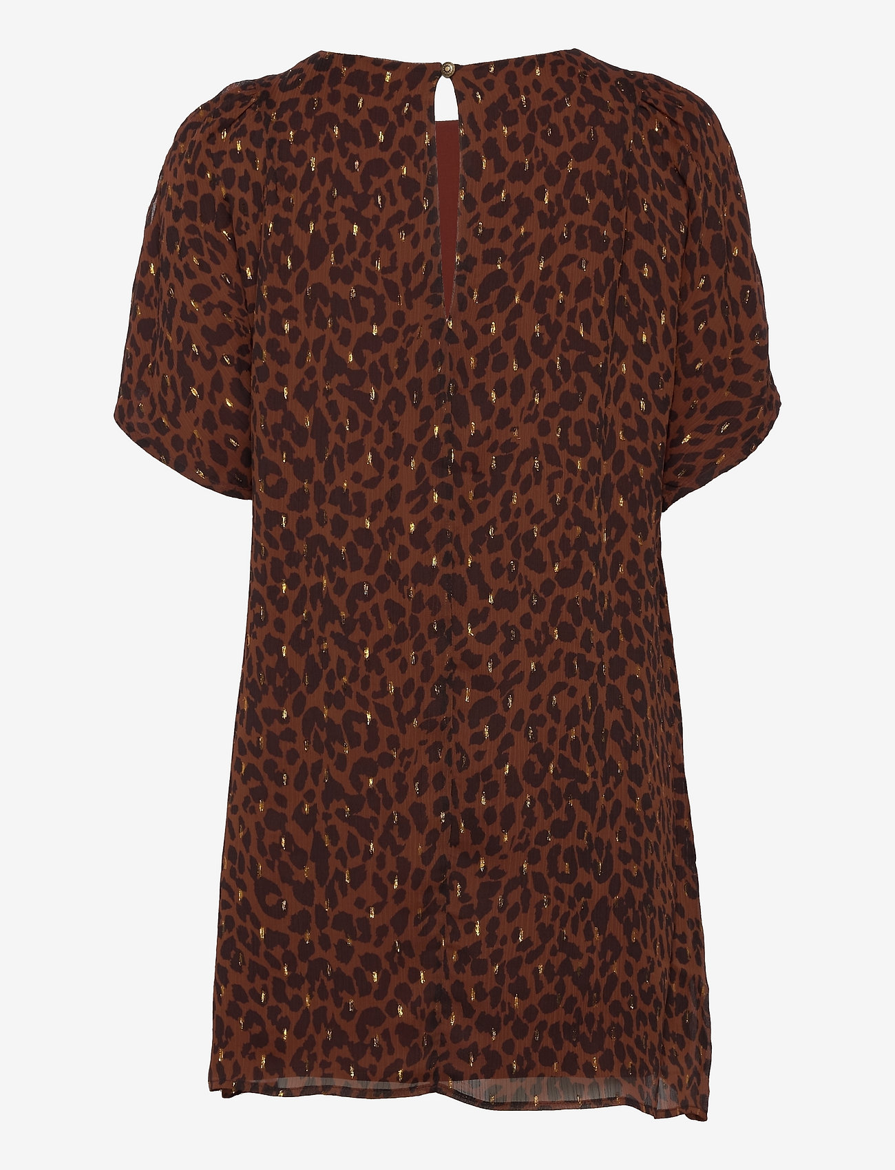 Superdry - T-Shirt Metallic Dress - trumpos suknelės - leopard print - 1