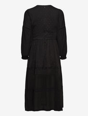Superdry - Woven L/S Metallic Midi Dress - midi kjoler - vintage black - 1