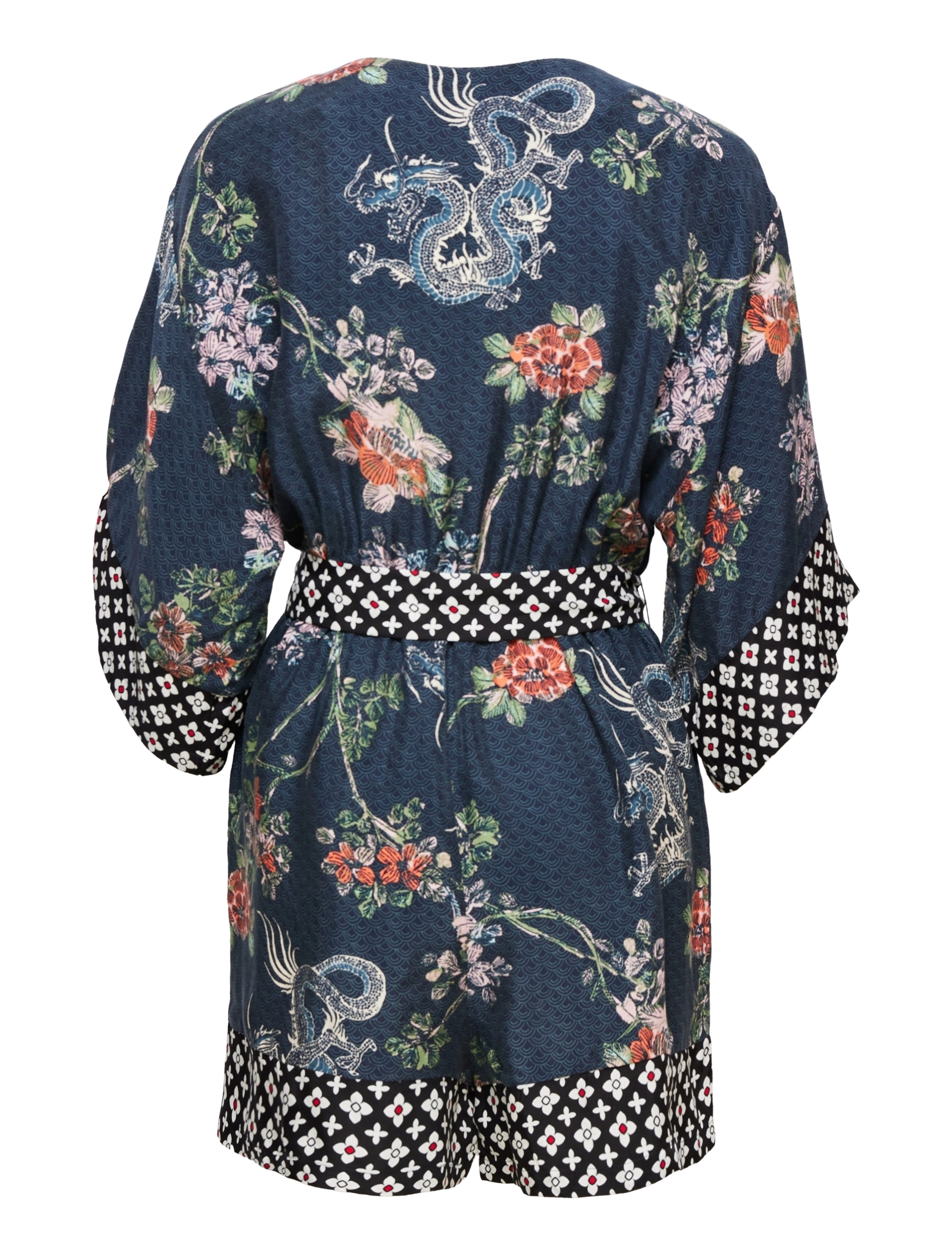 Superdry - VINTAGE KIMONO PLAYSUIT - dragon blossom navy - 1