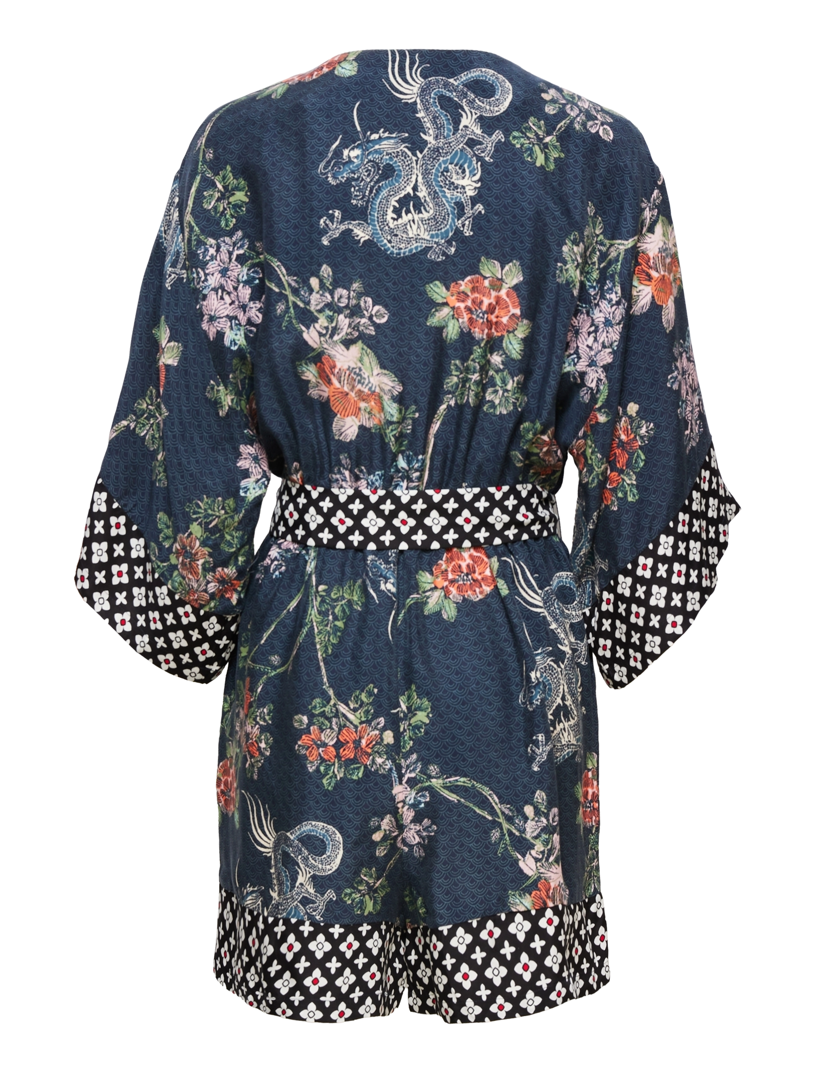 Superdry - VINTAGE KIMONO PLAYSUIT - dragon blossom navy - 2