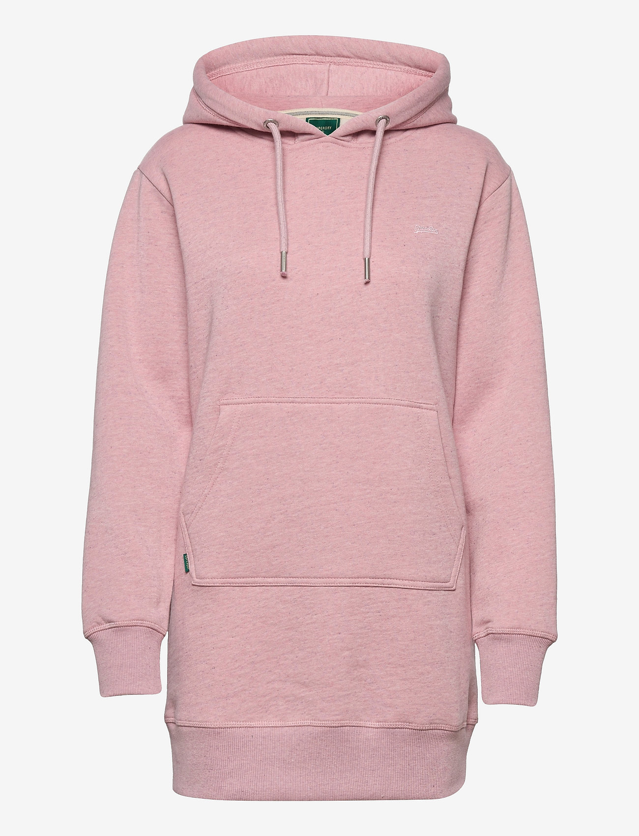 Superdry - VINTAGE LOGO EMB HOOD DRESS - sweatshirtklänningar - soft pink marl - 0