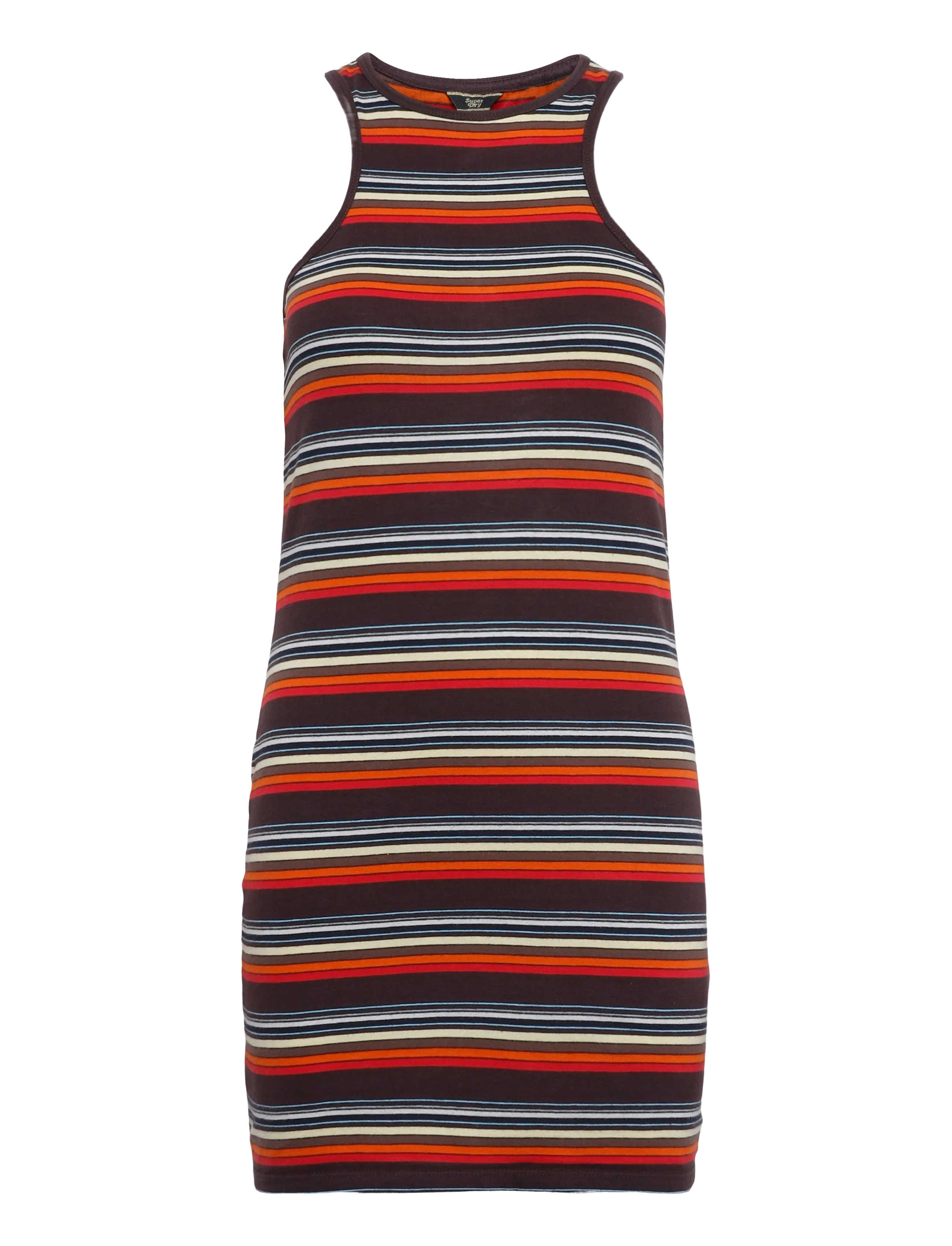 Superdry VINTAGE STRIPE RACER DRESS - Superdry - SUMMER YELLOW STRIPE / brown
