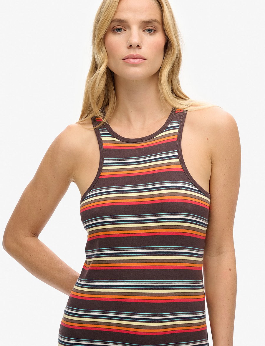 Superdry - VINTAGE STRIPE RACER DRESS - sommerkleider - summer yellow stripe - 2