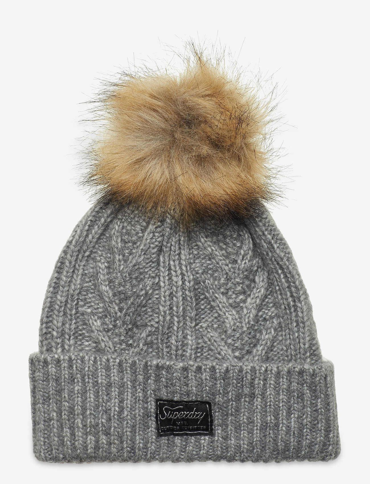 Superdry - CABLE LUX BEANIE - soft grey marl - 0