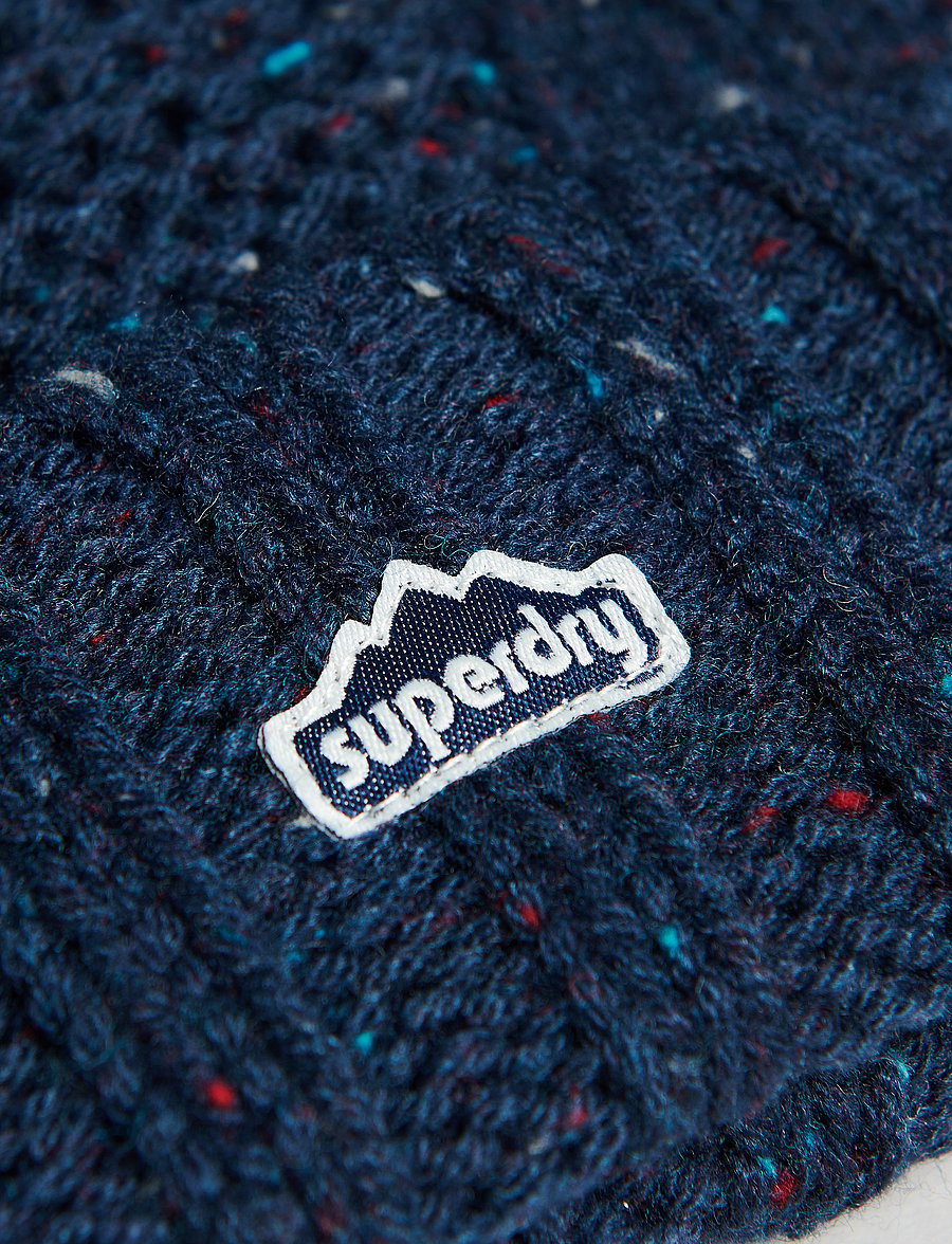 Superdry - VINTAGE CABLE BEANIE - huer - deep navy tweed - 3