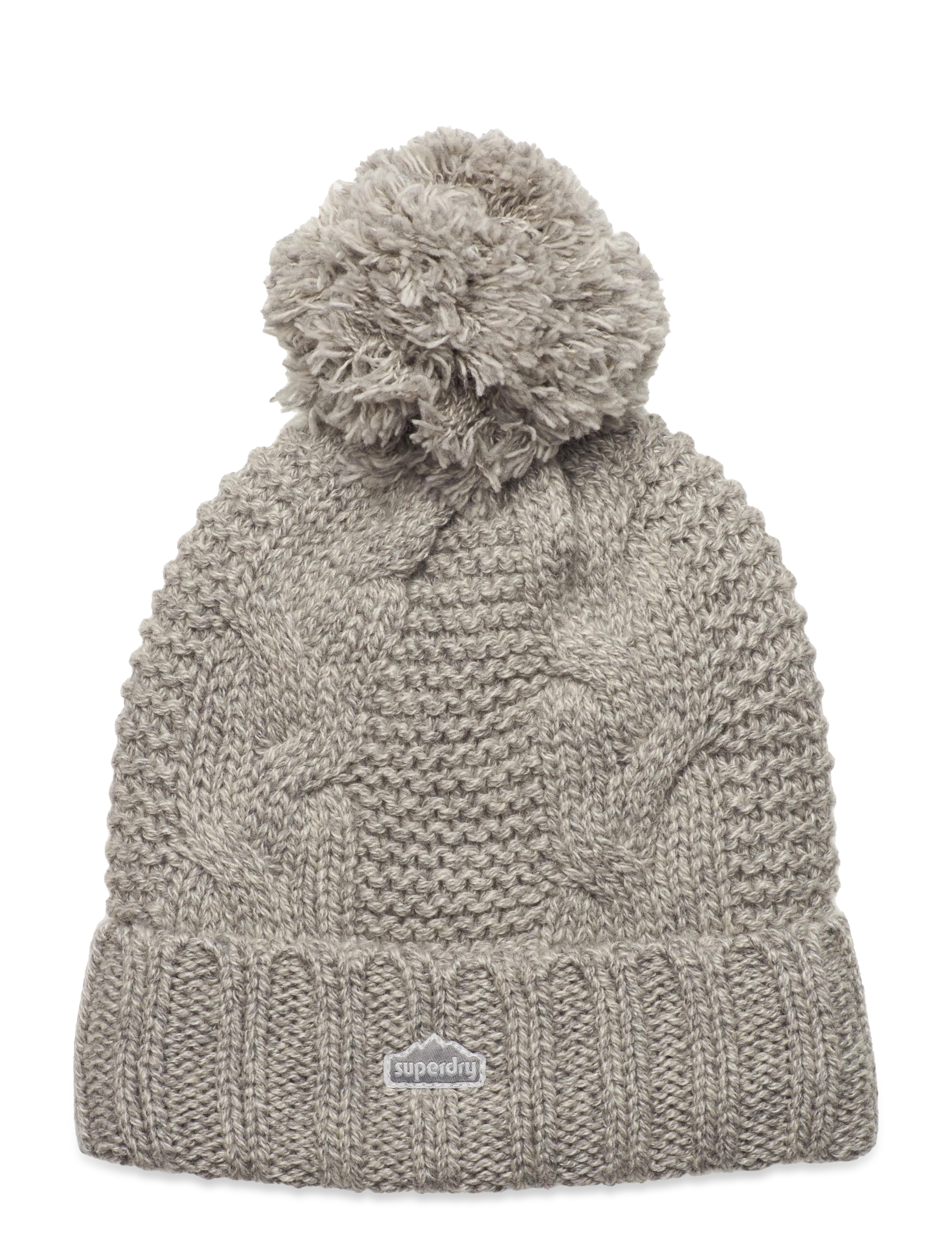 Superdry - VINTAGE CABLE BEANIE - light grey tweed - 0