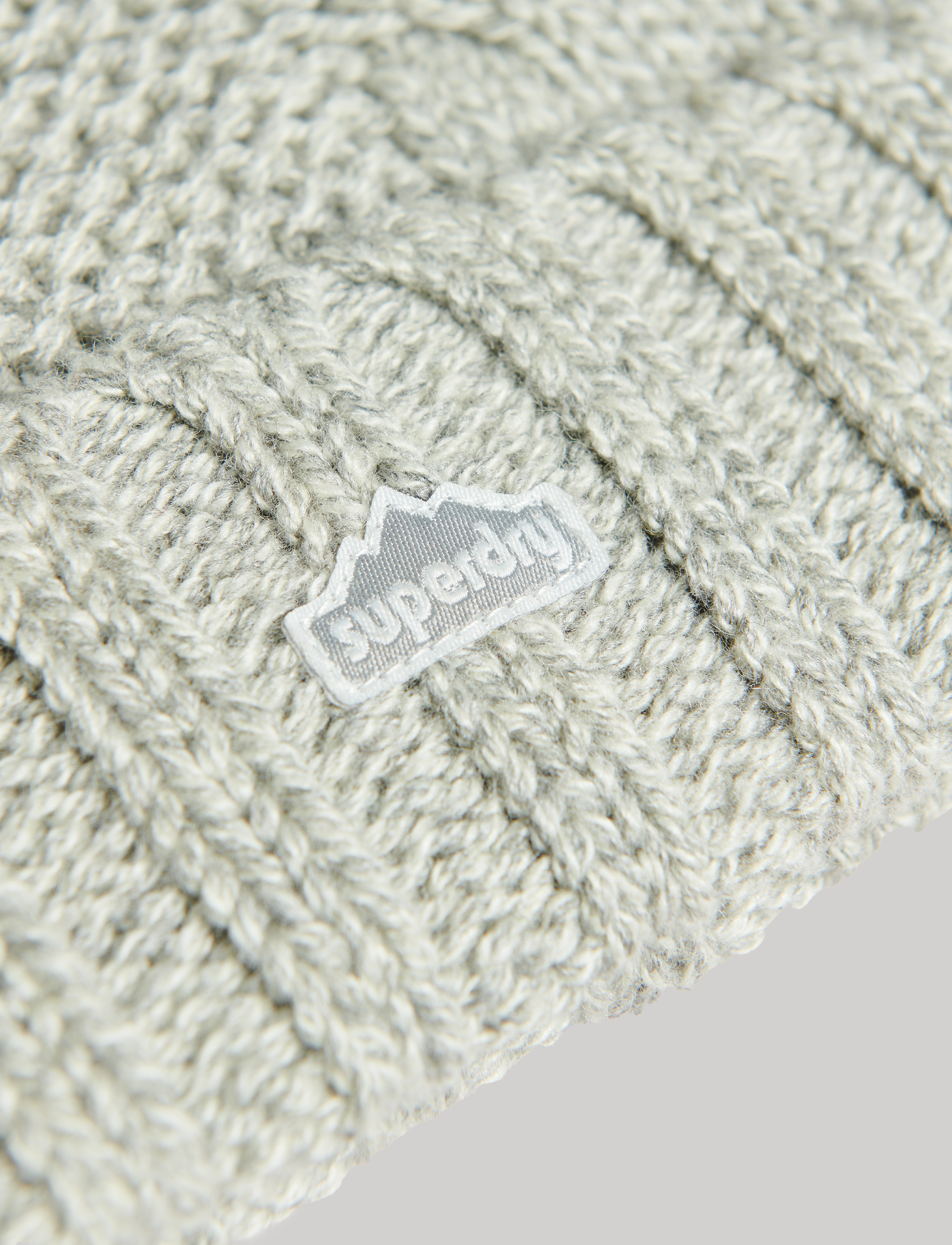 Superdry - VINTAGE CABLE BEANIE - light grey tweed - 3