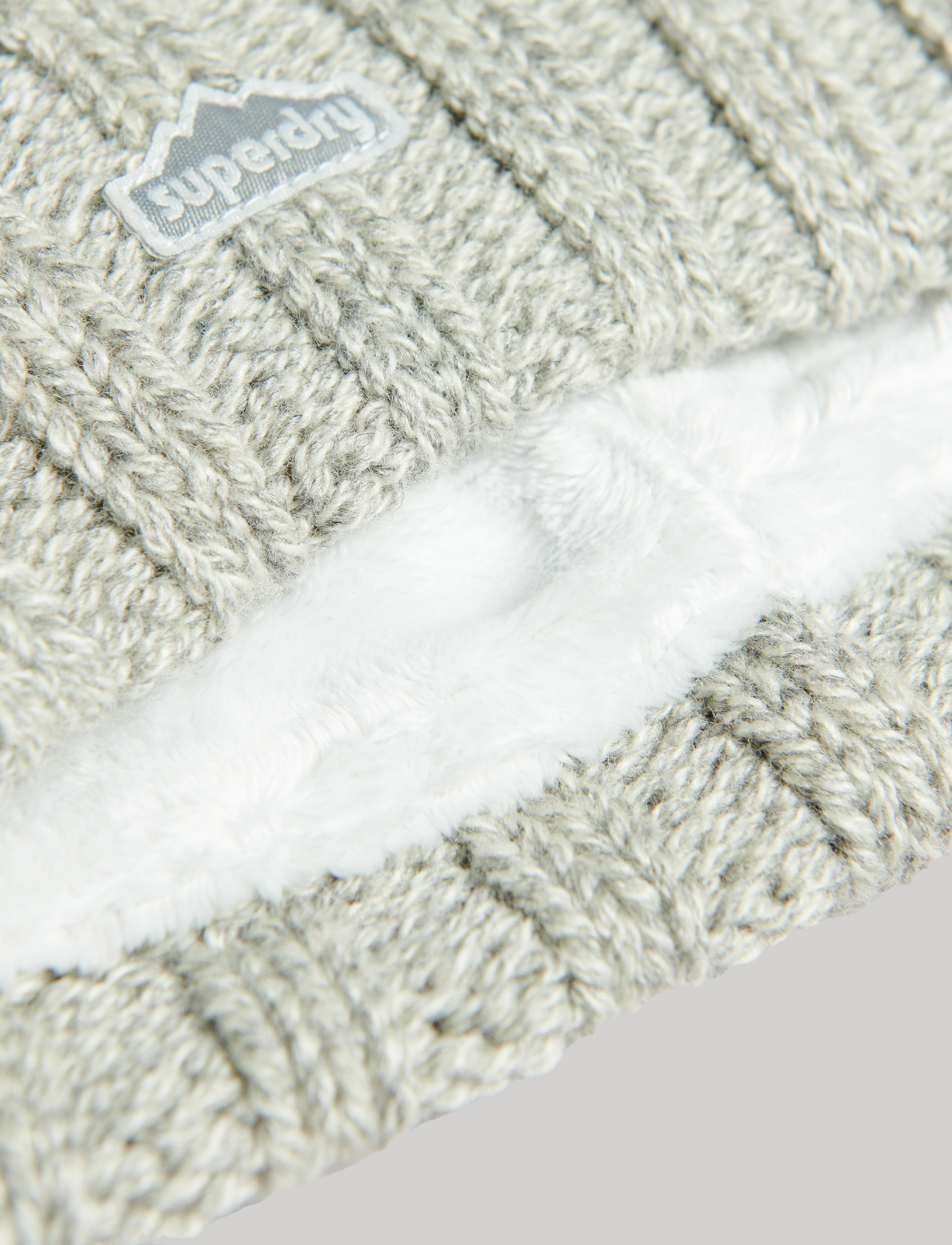 Superdry - VINTAGE CABLE BEANIE - light grey tweed - 4