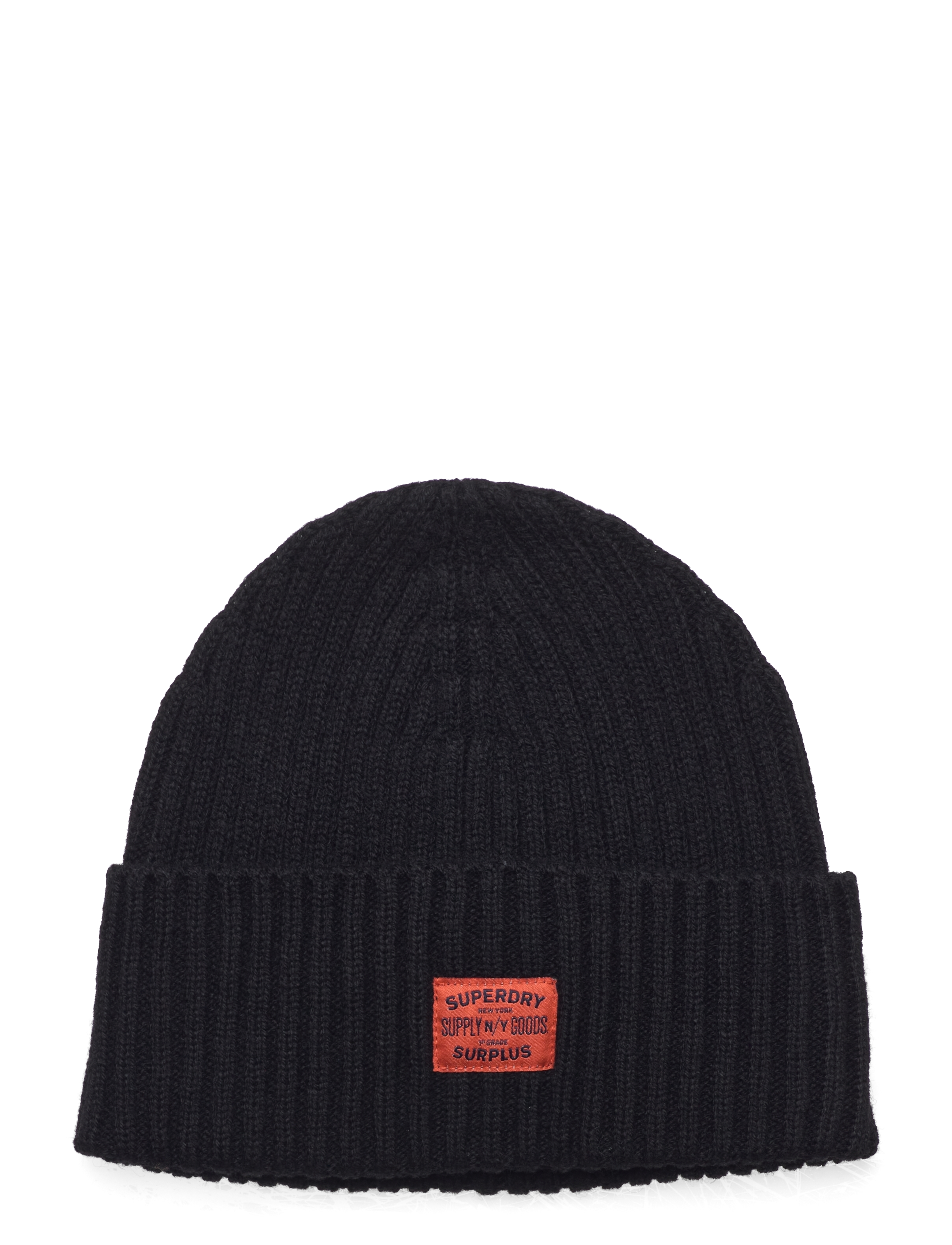 WORKWEAR KNITTED BEANIE HAT - BLACK