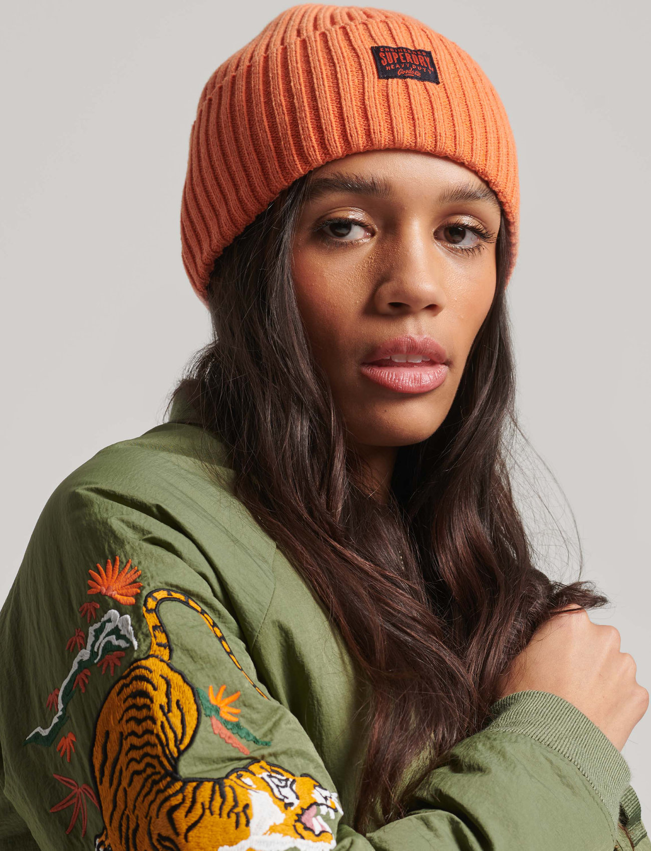 Superdry - WORKWEAR KNITTED BEANIE HAT - alhaisimmat hinnat - jaffa orange - 1