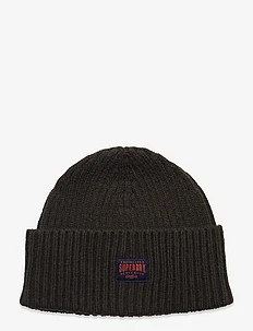 WORKWEAR KNITTED BEANIE HAT, Superdry