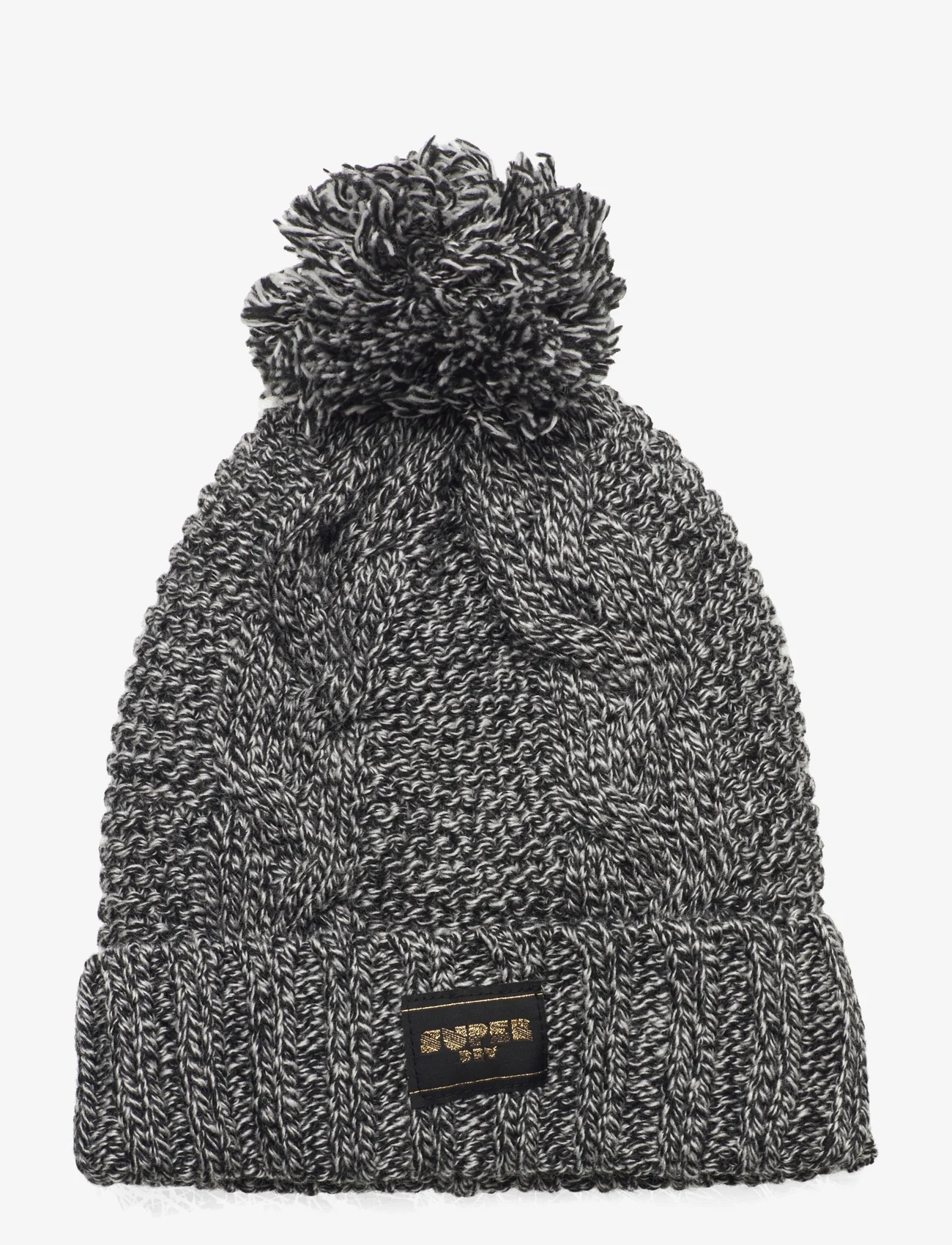 Superdry - CABLE KNIT BEANIE HAT - lowest prices - black fleck - 0