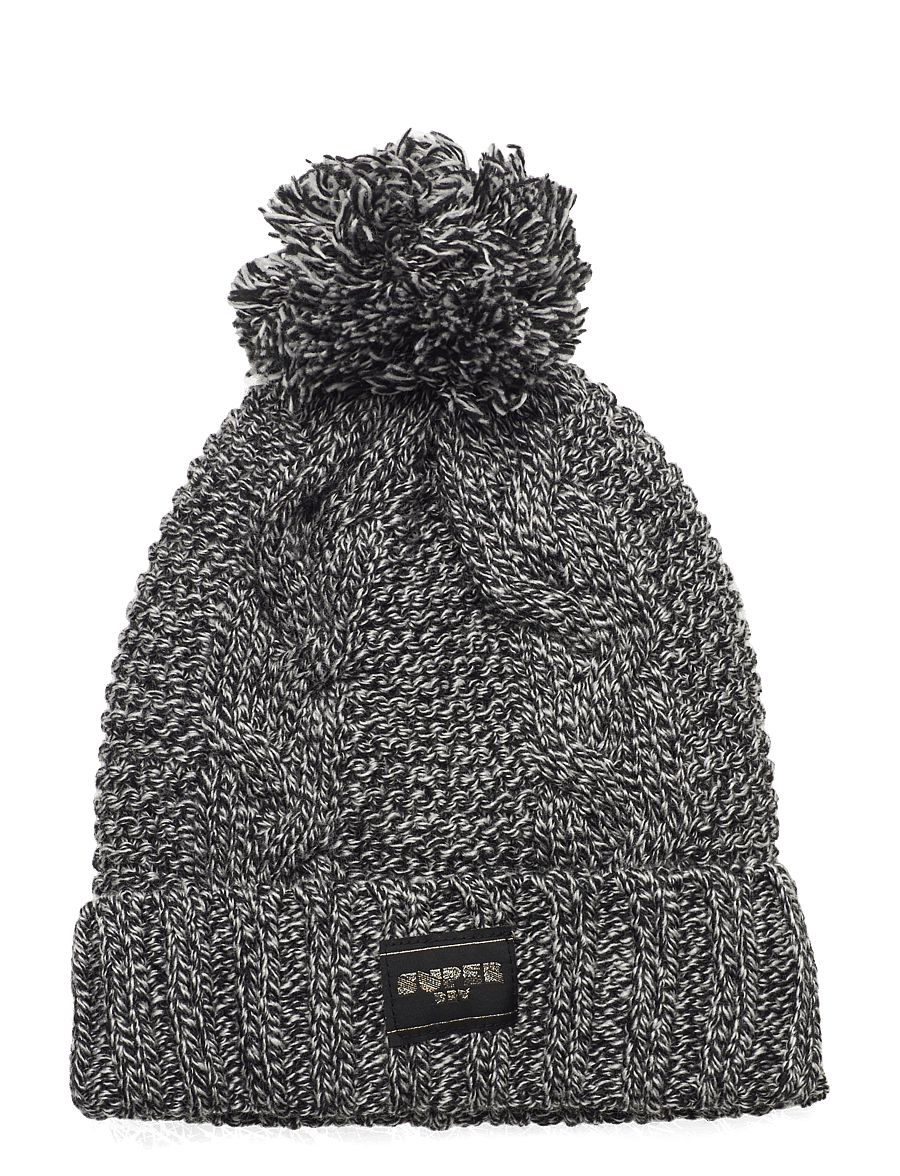 Superdry - CABLE KNIT BEANIE HAT - huer - black fleck - 0