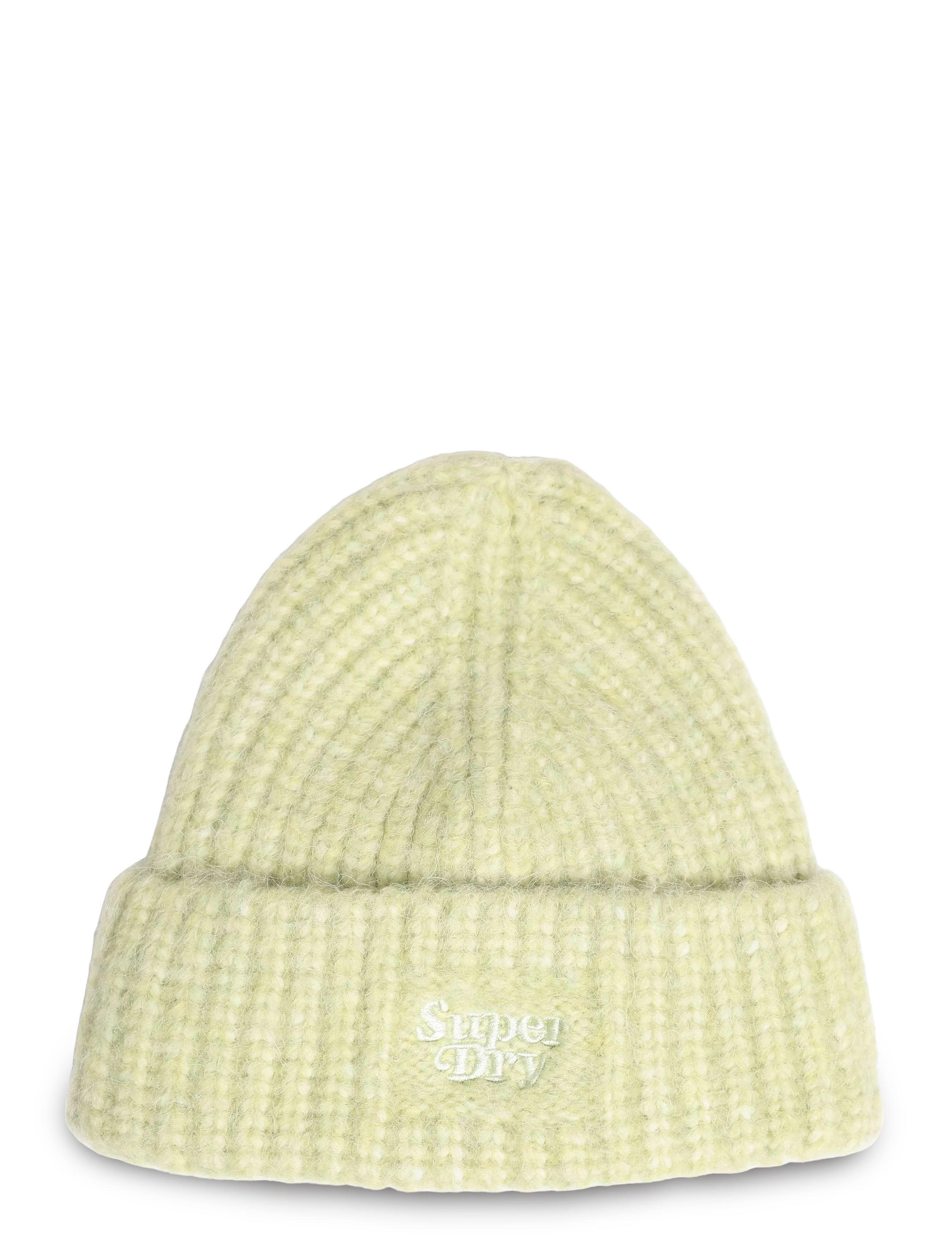 Superdry RIB KNIT BEANIE HAT - Accessoires - MELLOW GREEN / green