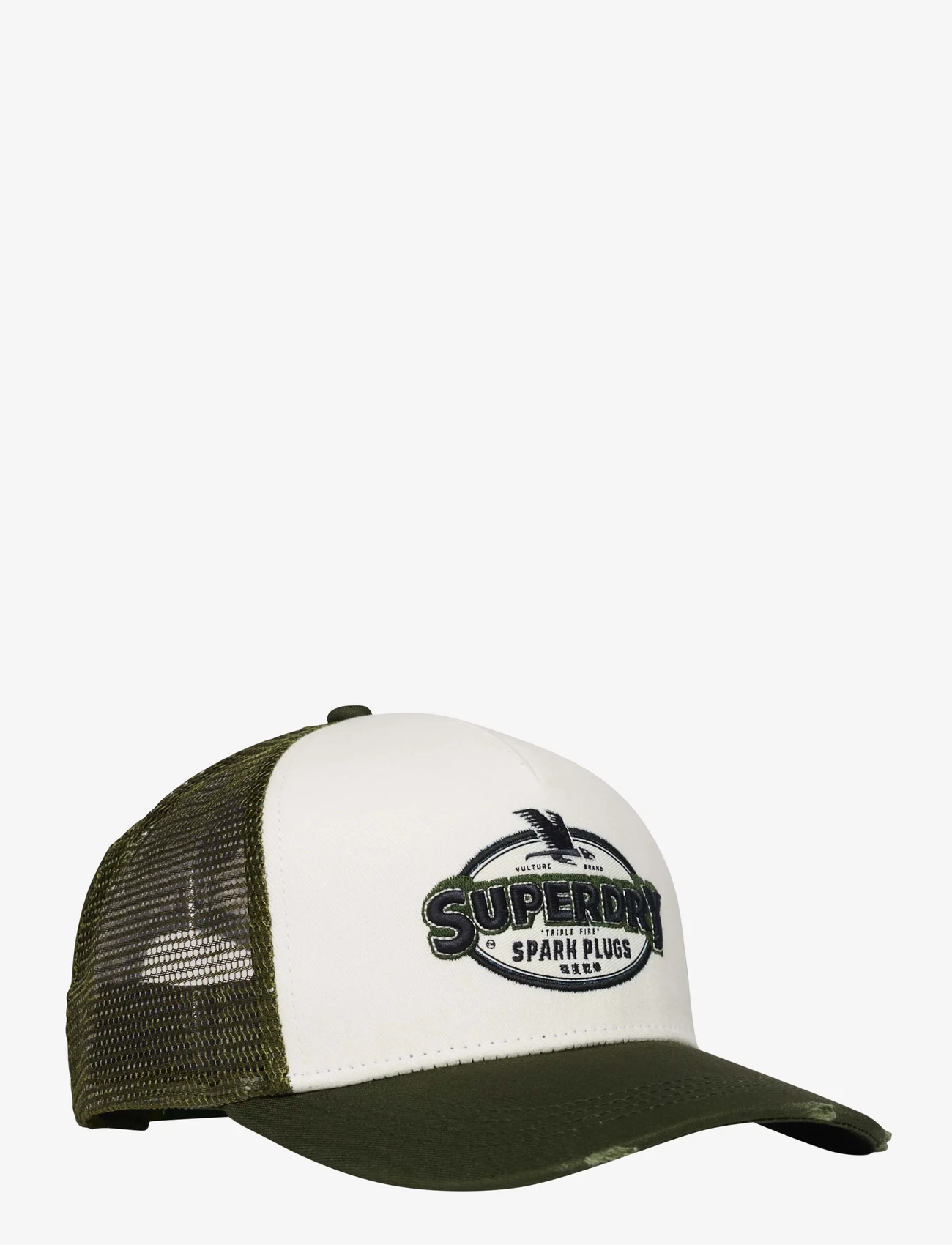 Superdry - MESH TRUCKER CAP - najniższe ceny - army green - 0
