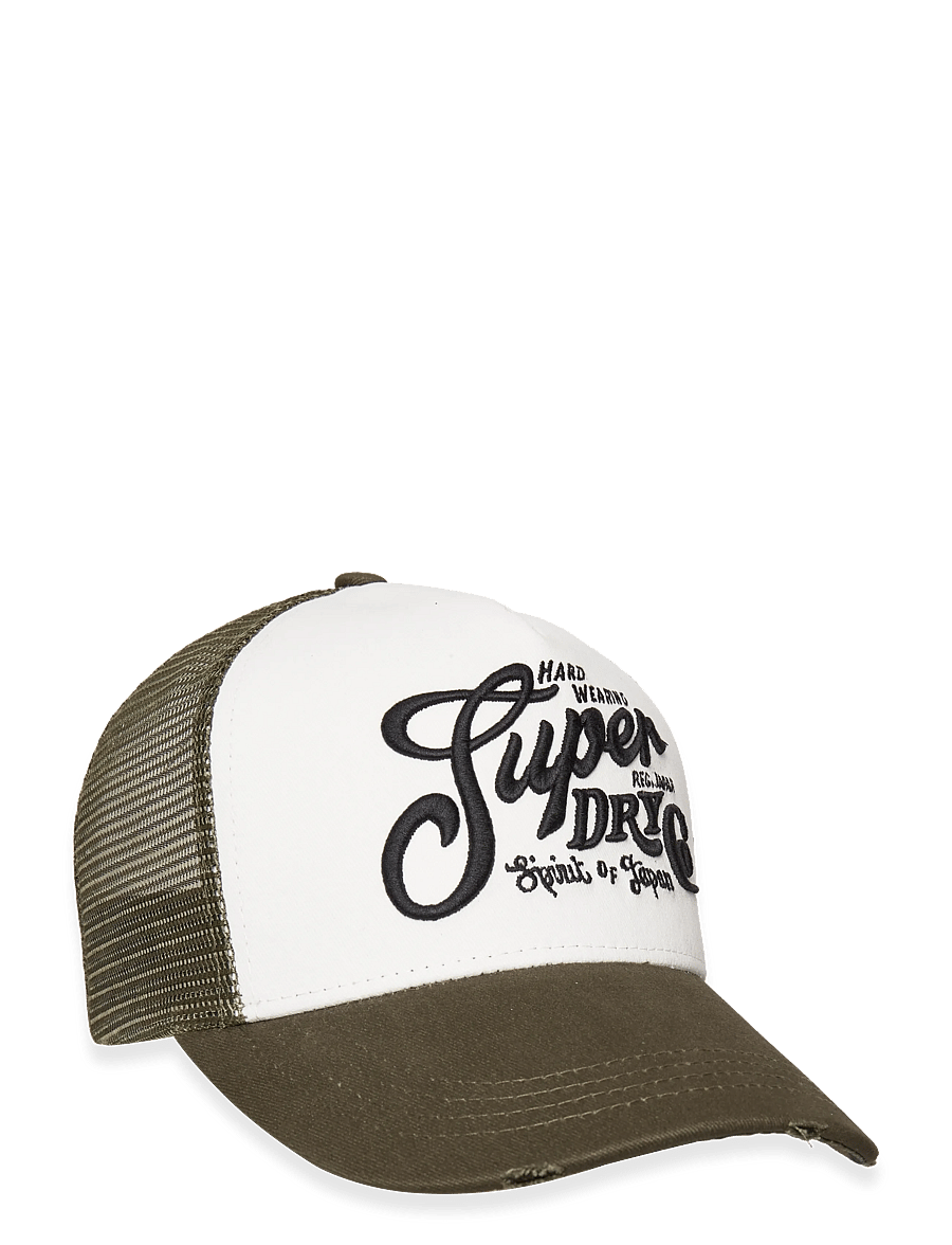 Superdry - MESH TRUCKER CAP - nokamütsid - khaki/ecru - 0