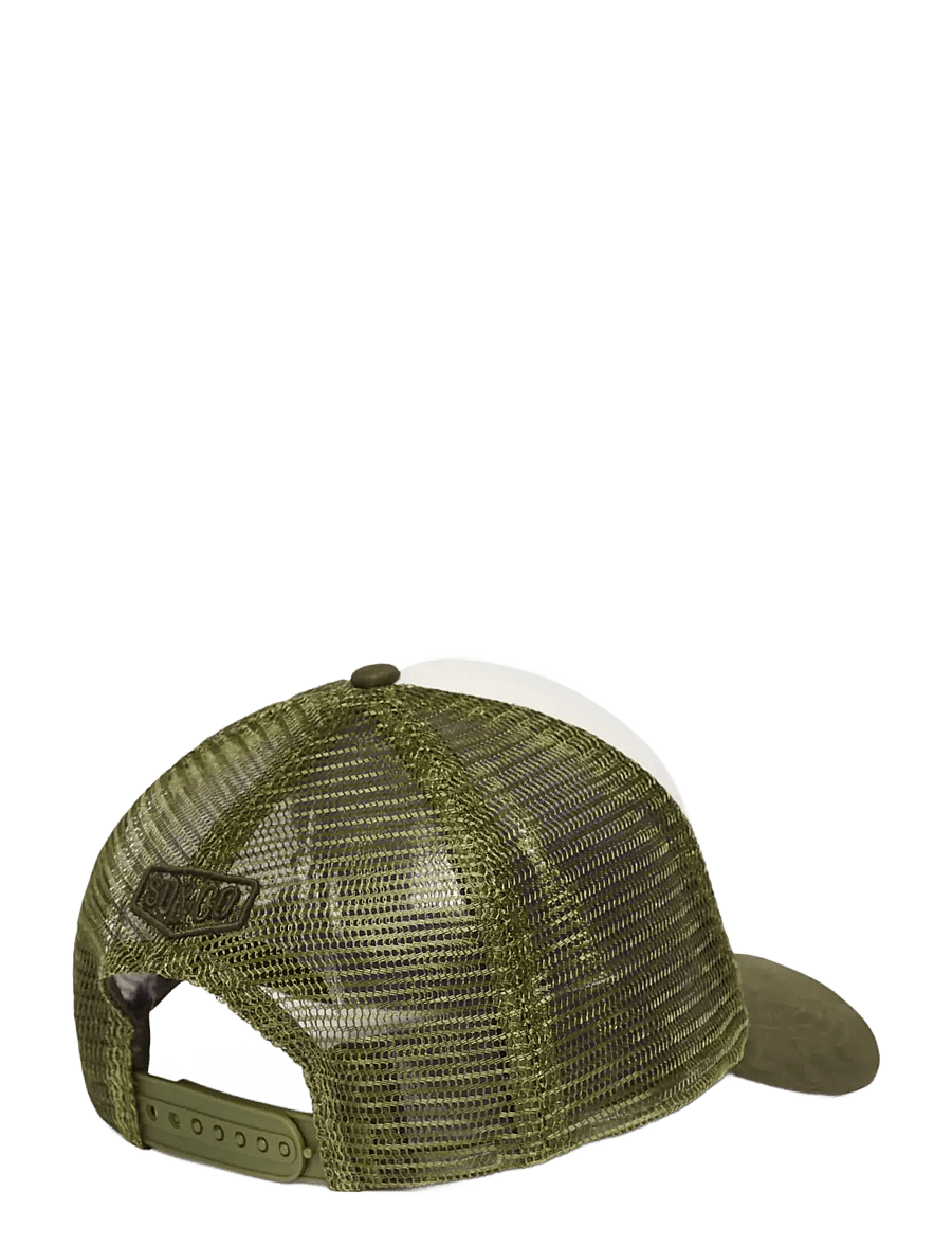 Superdry - MESH TRUCKER CAP - kappen - khaki/ecru - 2