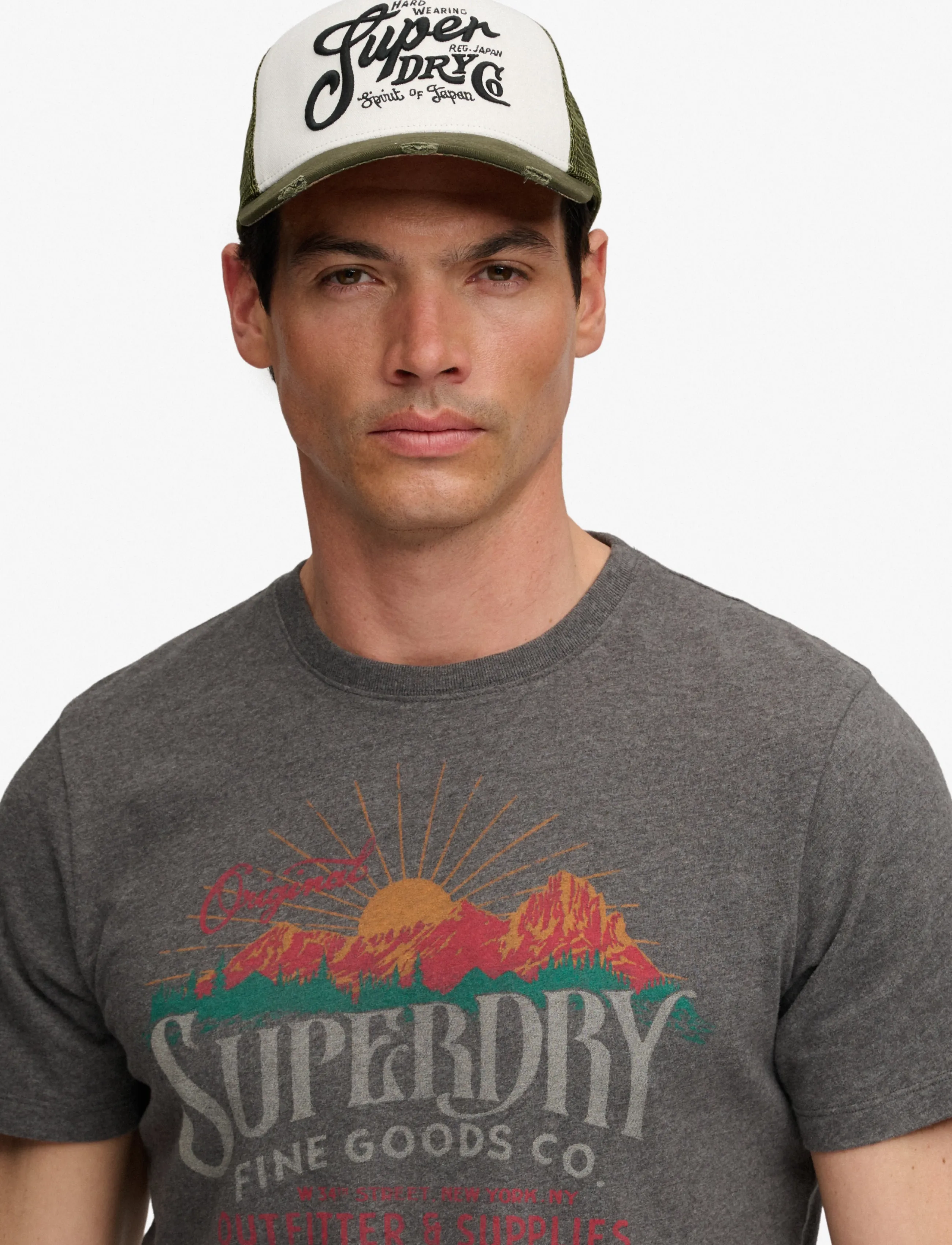 Superdry Mesh Trucker Cap, One Size, Headwear, Khakigrün - Caps, Männerswear