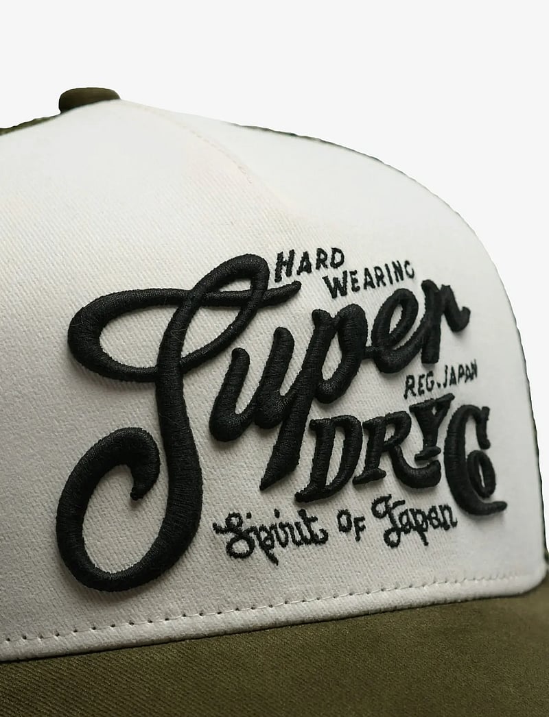 Superdry - MESH TRUCKER CAP - lippikset - khaki/ecru - 2