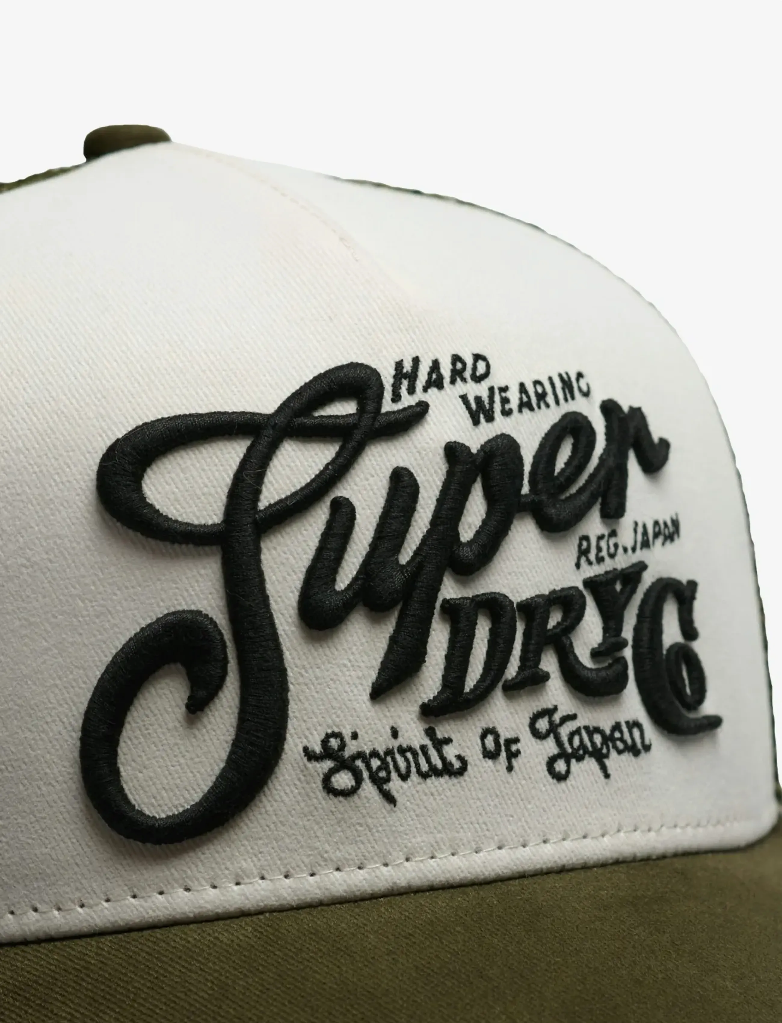 Superdry - MESH TRUCKER CAP - nokamütsid - khaki/ecru - 2