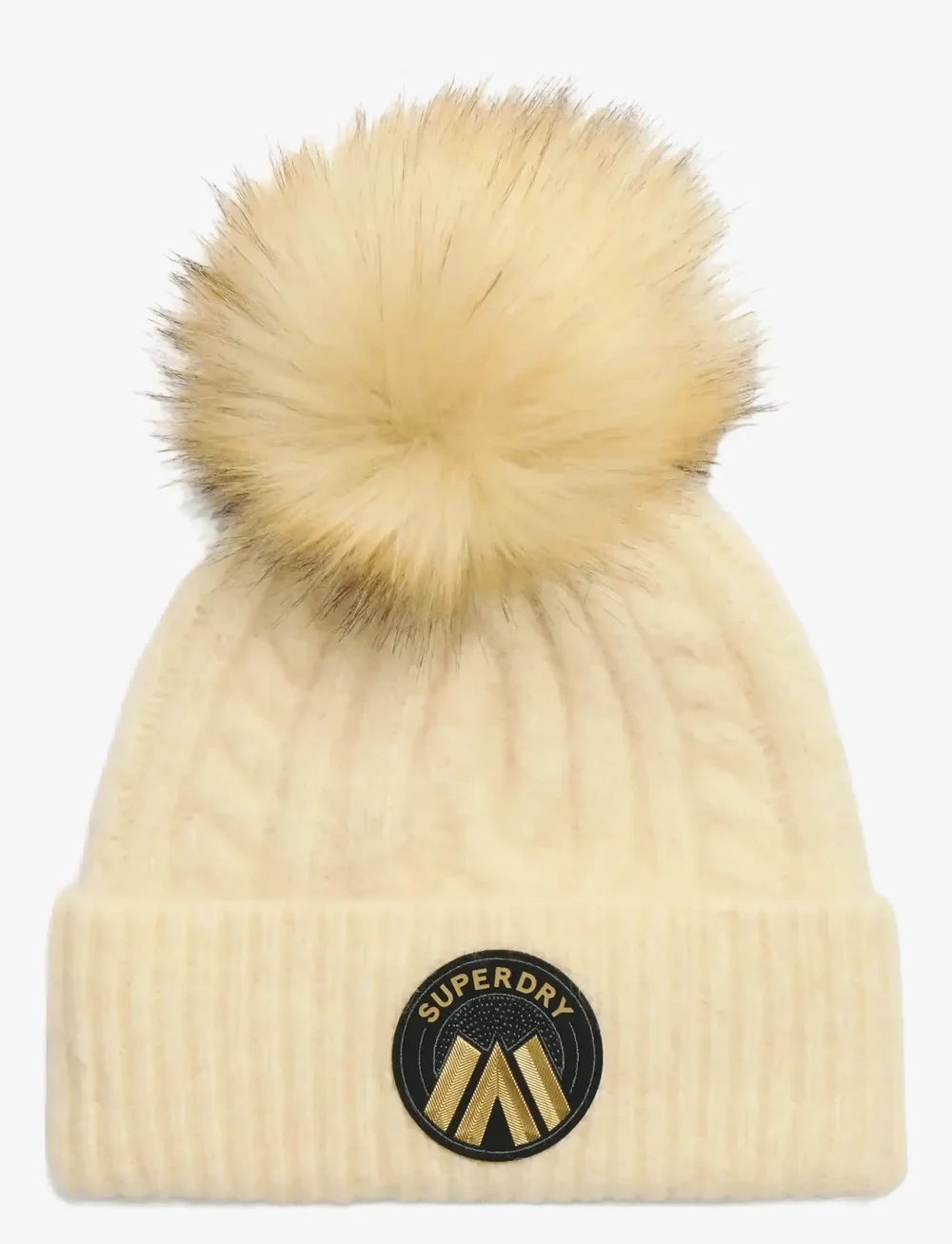 Superdry - CABLE LUXE KNIT BEANIE HAT - mössor - oatmeal white - 1