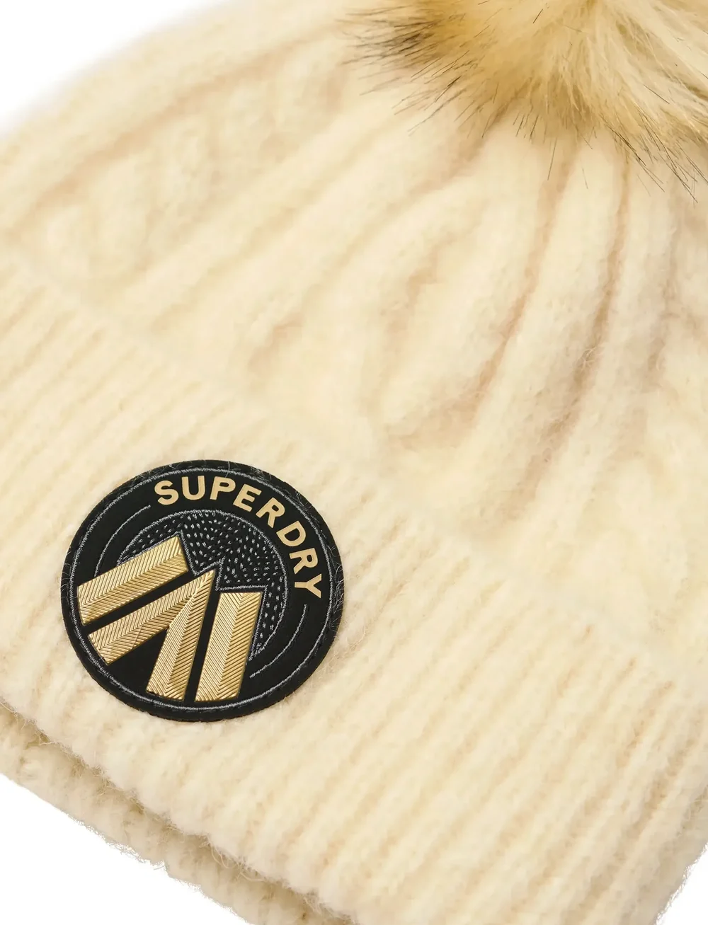 Superdry - CABLE LUXE KNIT BEANIE HAT - mössor - oatmeal white - 2