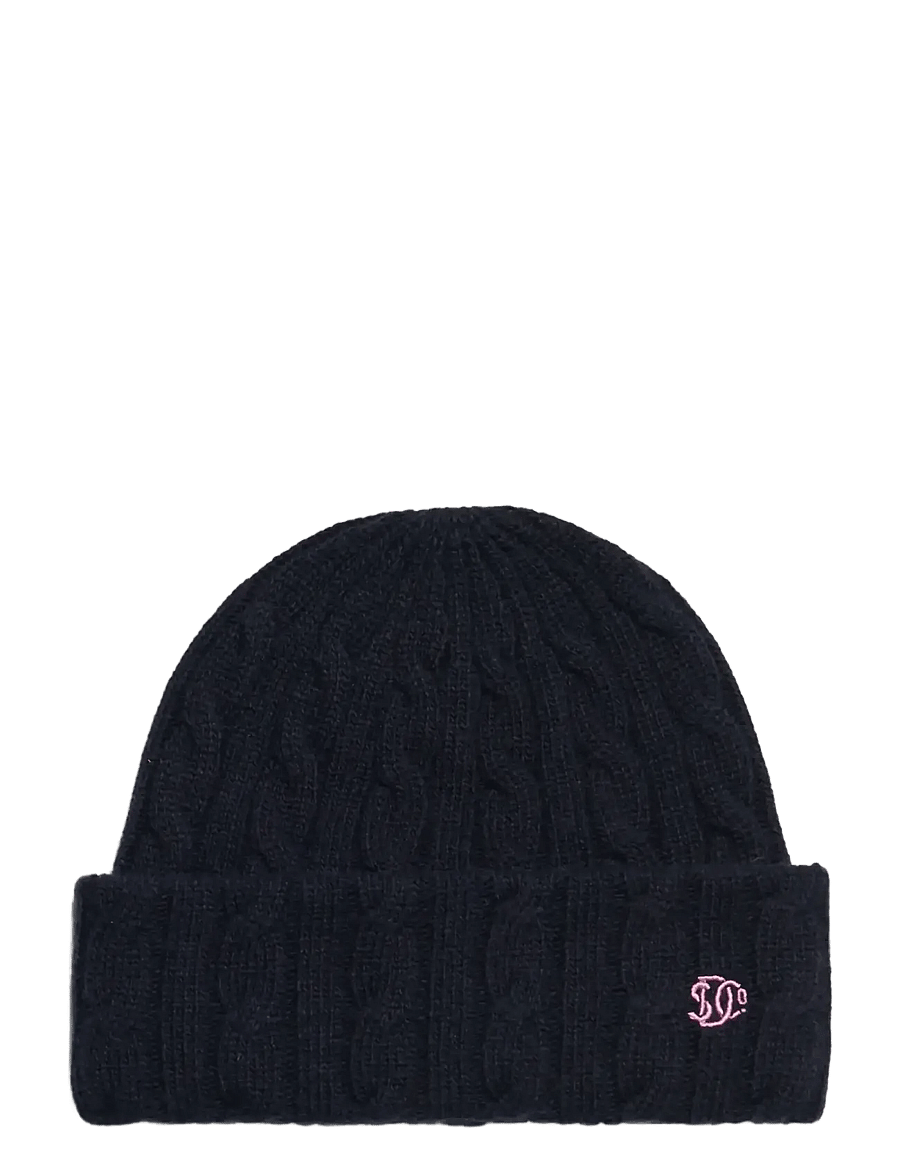 Superdry - PREMIUM CABLE KNIT BEANIE HAT - kootud mütsid - eclipse navy - 1