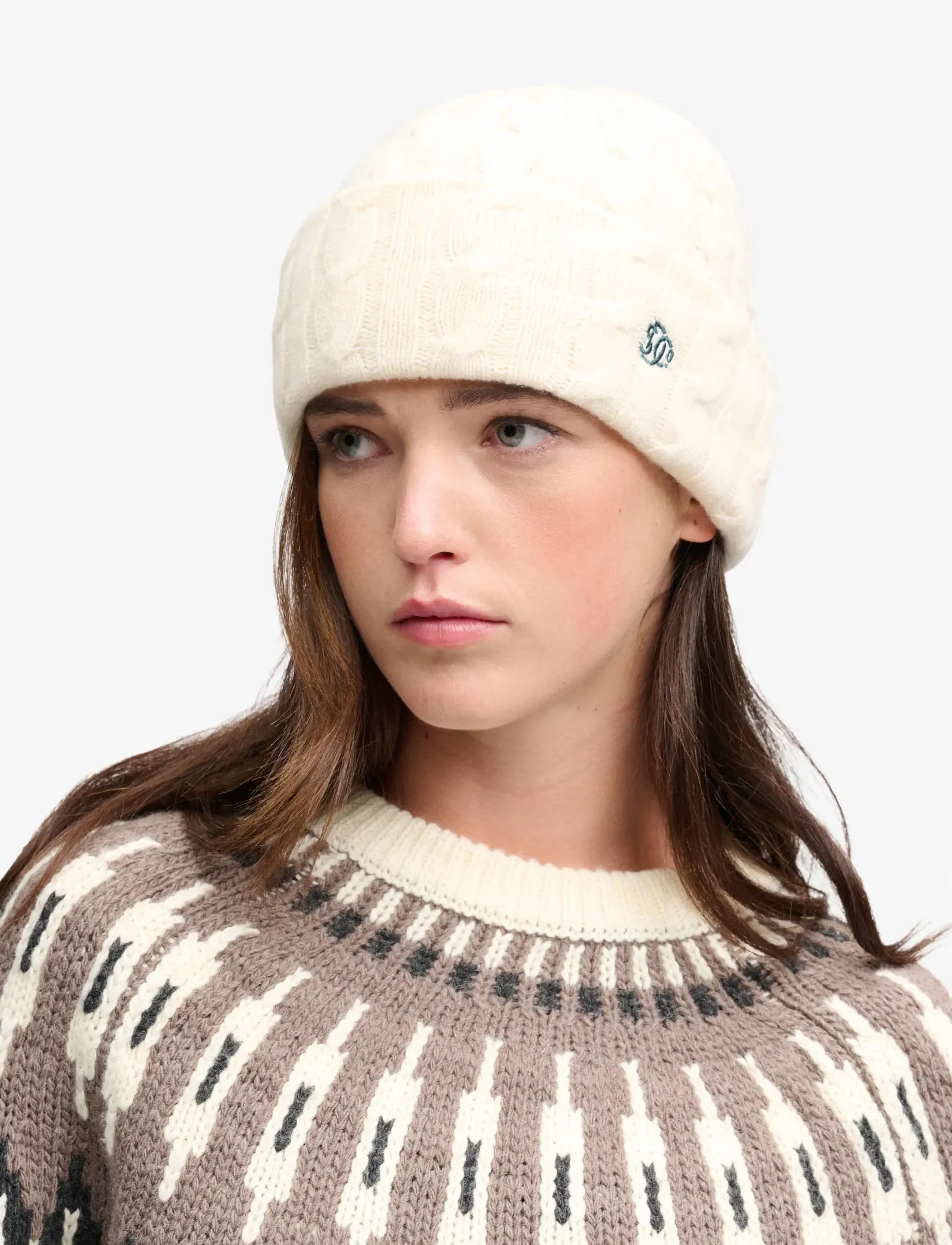 Superdry - PREMIUM CABLE KNIT BEANIE HAT - mützen - natural cream - 0