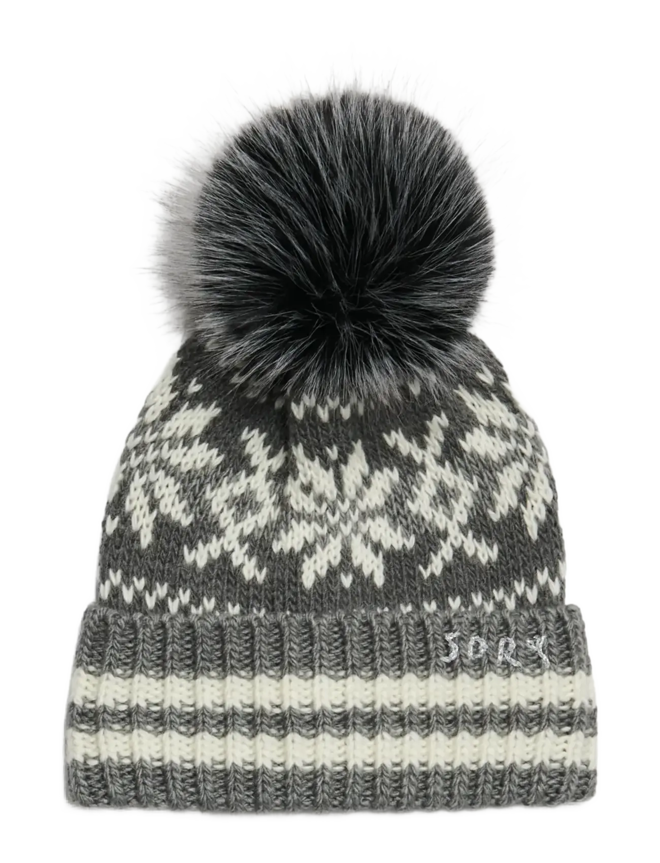 Superdry OUTDOORS FAIRISLE BEANIE HAT - Aksesuarai - CHARCOAL MARL / grey