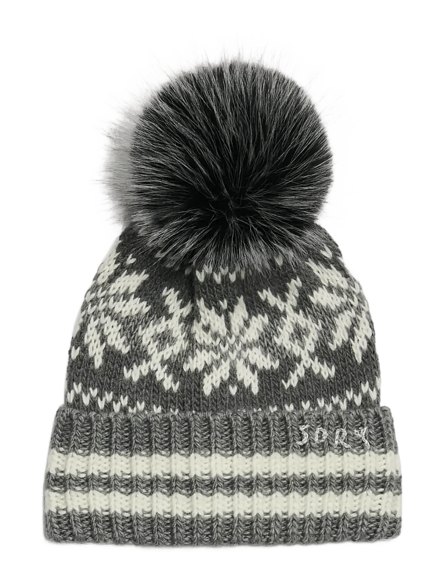Superdry - OUTDOORS FAIRISLE BEANIE HAT - kootud mütsid - charcoal marl - 1