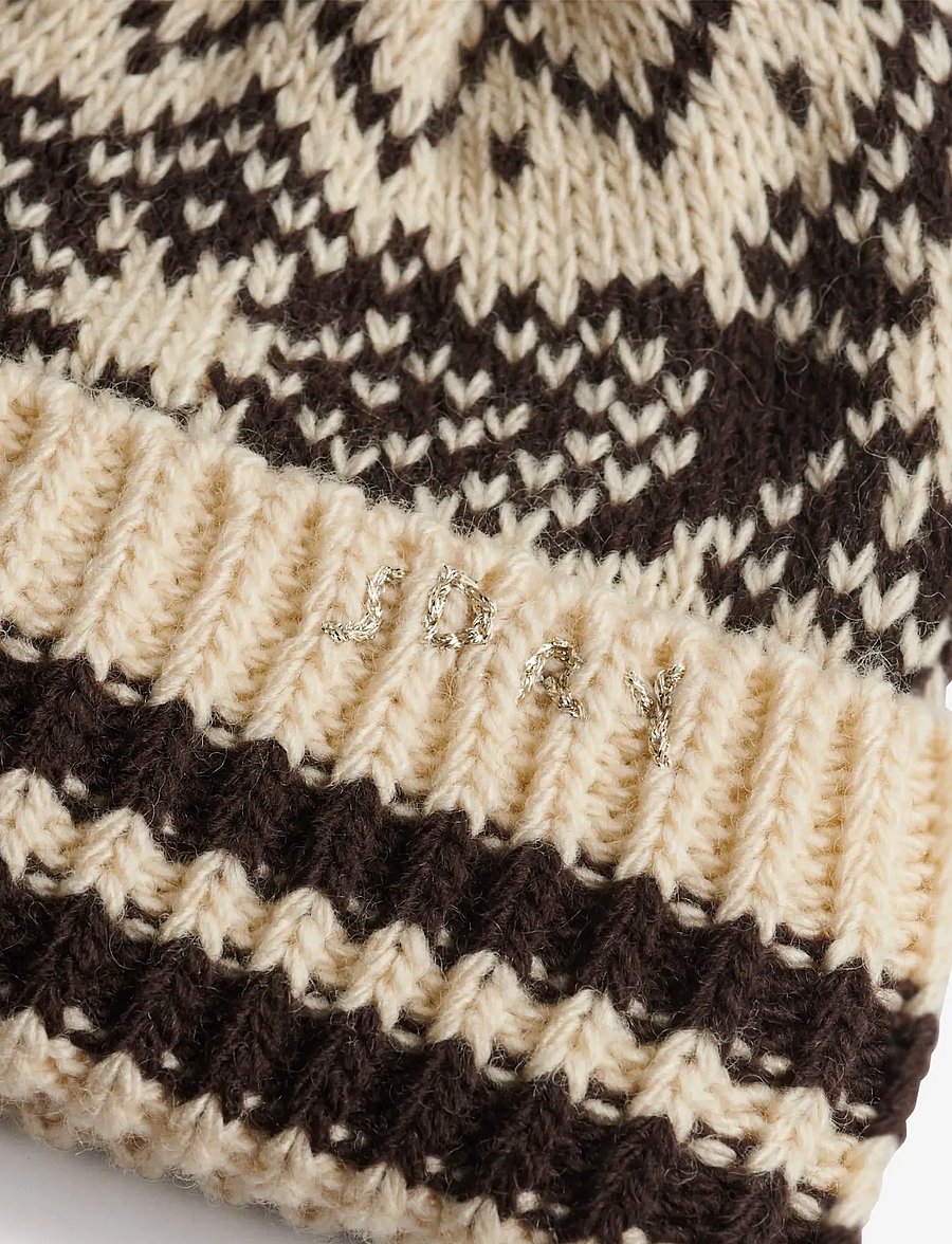Superdry - OUTDOORS FAIRISLE BEANIE HAT - kootud mütsid - natural cream - 2
