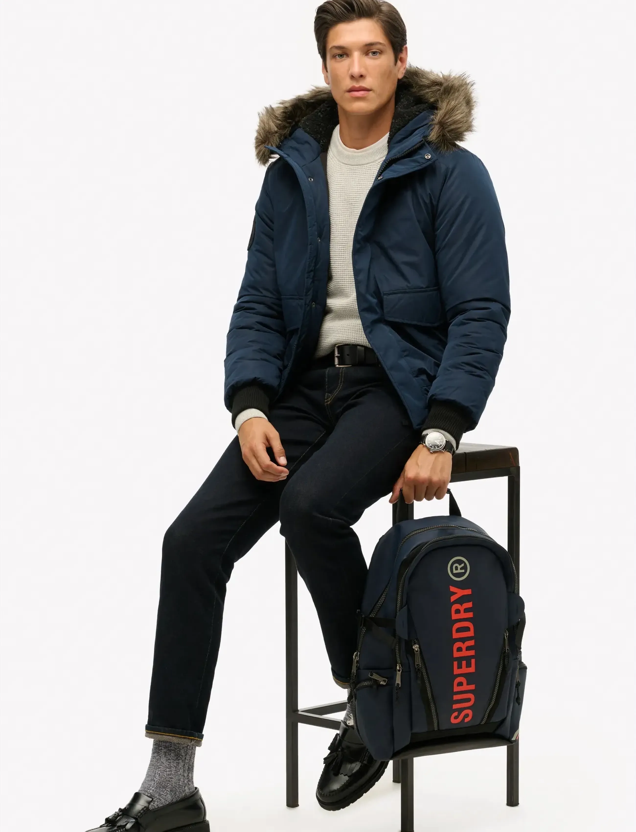 Superdry Tarp Rucksack, Mænd, Rygsæk, Navy, Str: ONE SIZE