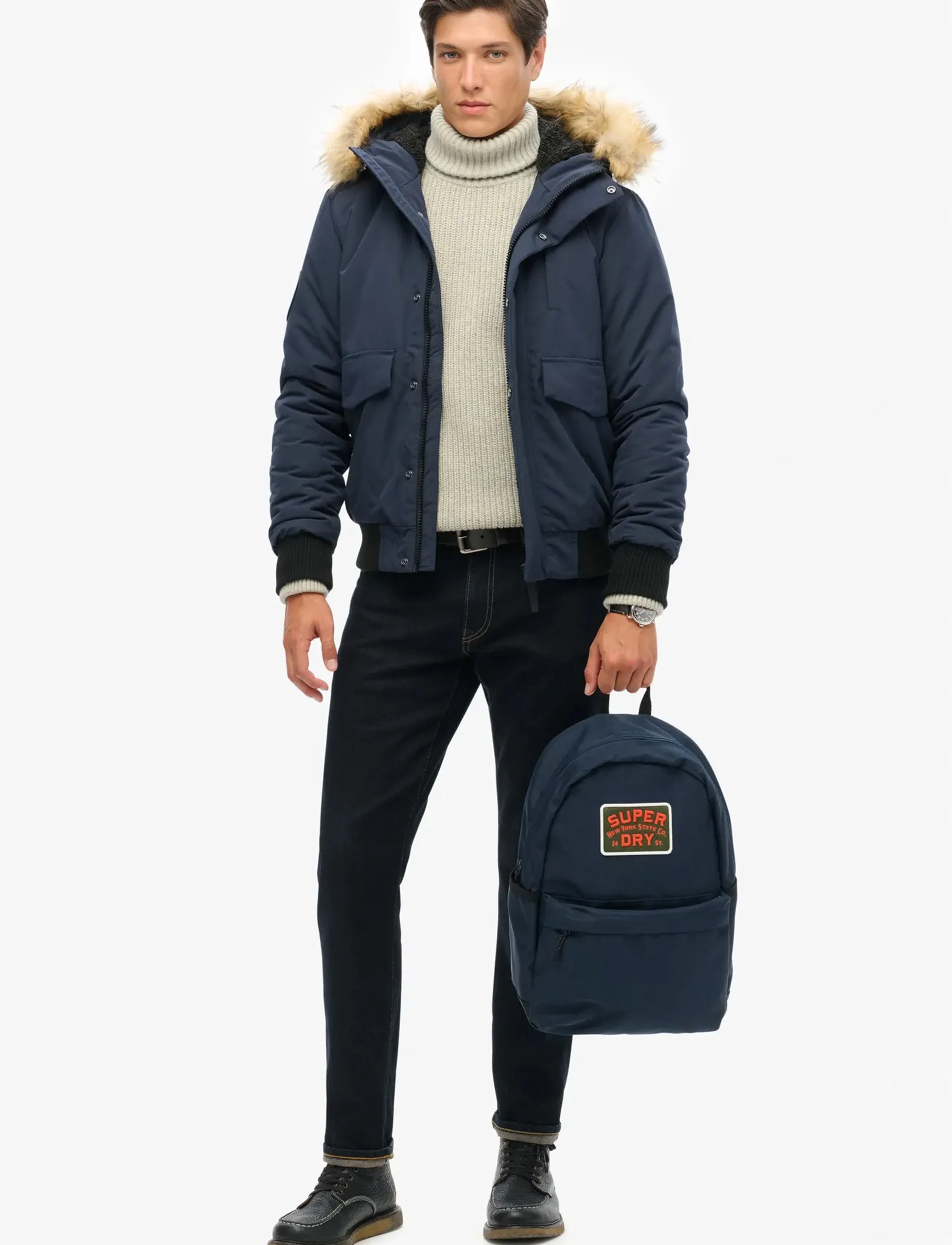 Superdry PATCHED MONTANA - Säsongens färger - NAVY / navy