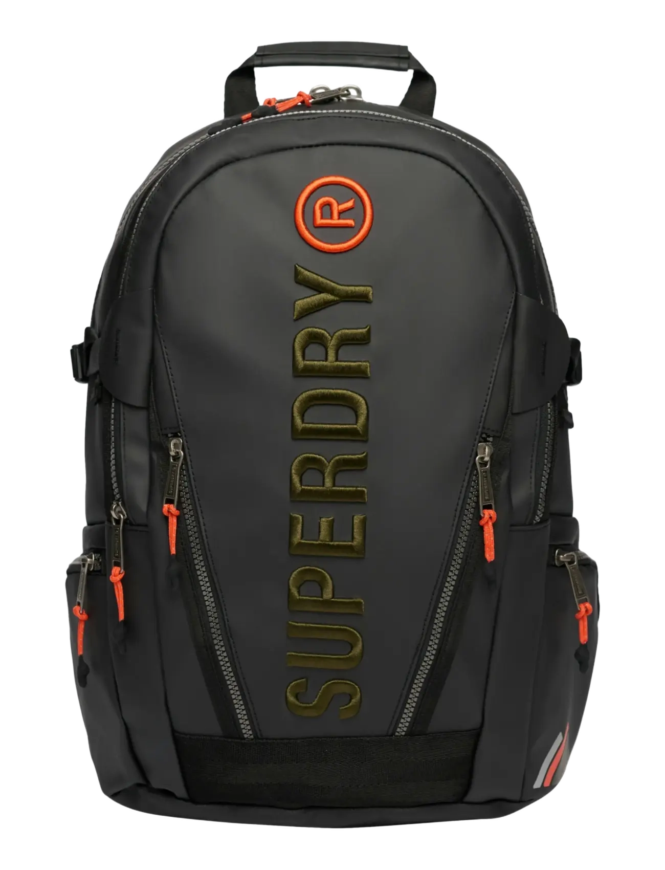 Superdry TARP EMB RUCKSACK - Ryggsäckar - BLACK/KHAKI GREEN / black