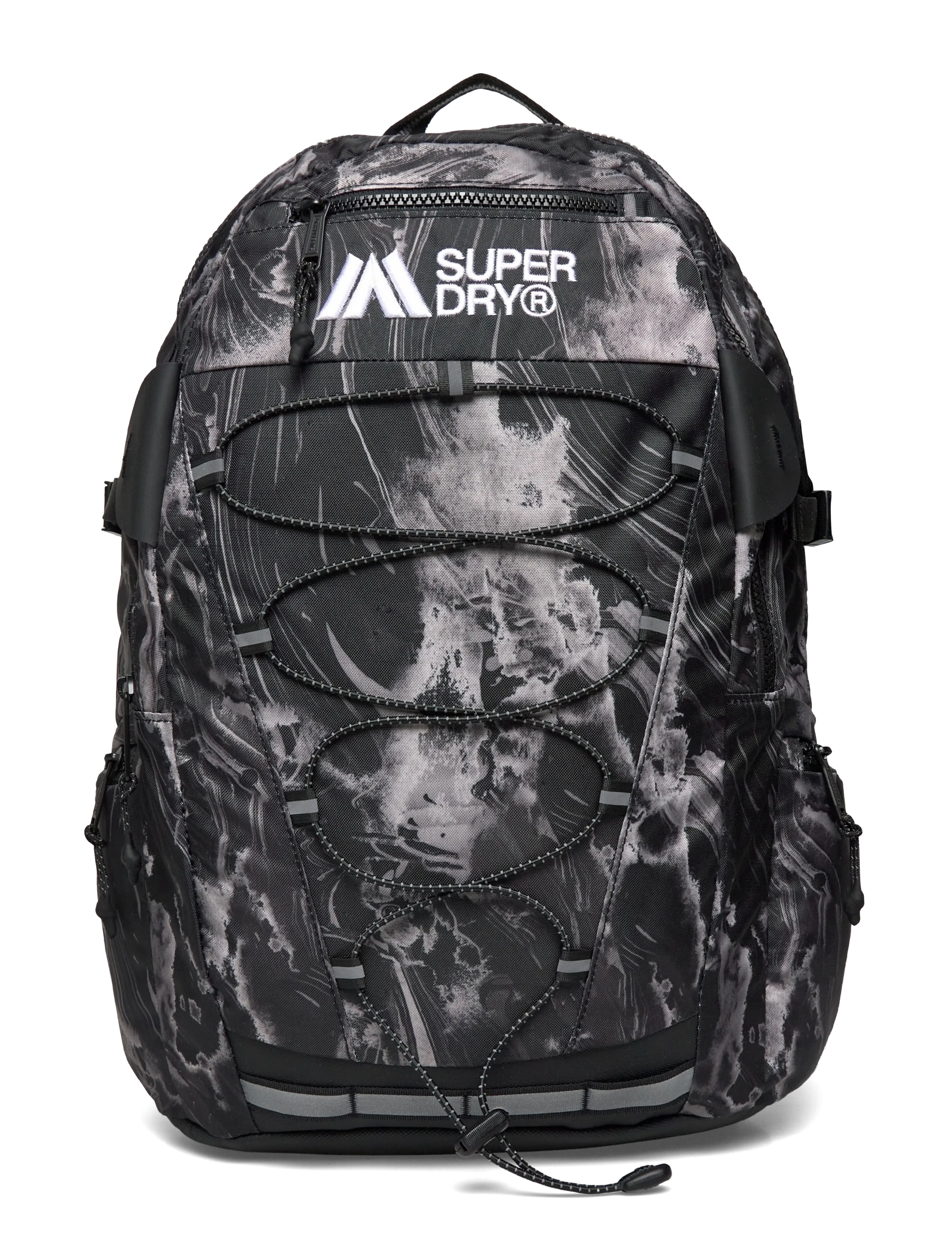 Superdry OUTDOOR 28L BACKPACK - Rucksäcke - WOODGRAIN PRINT BLACK / black