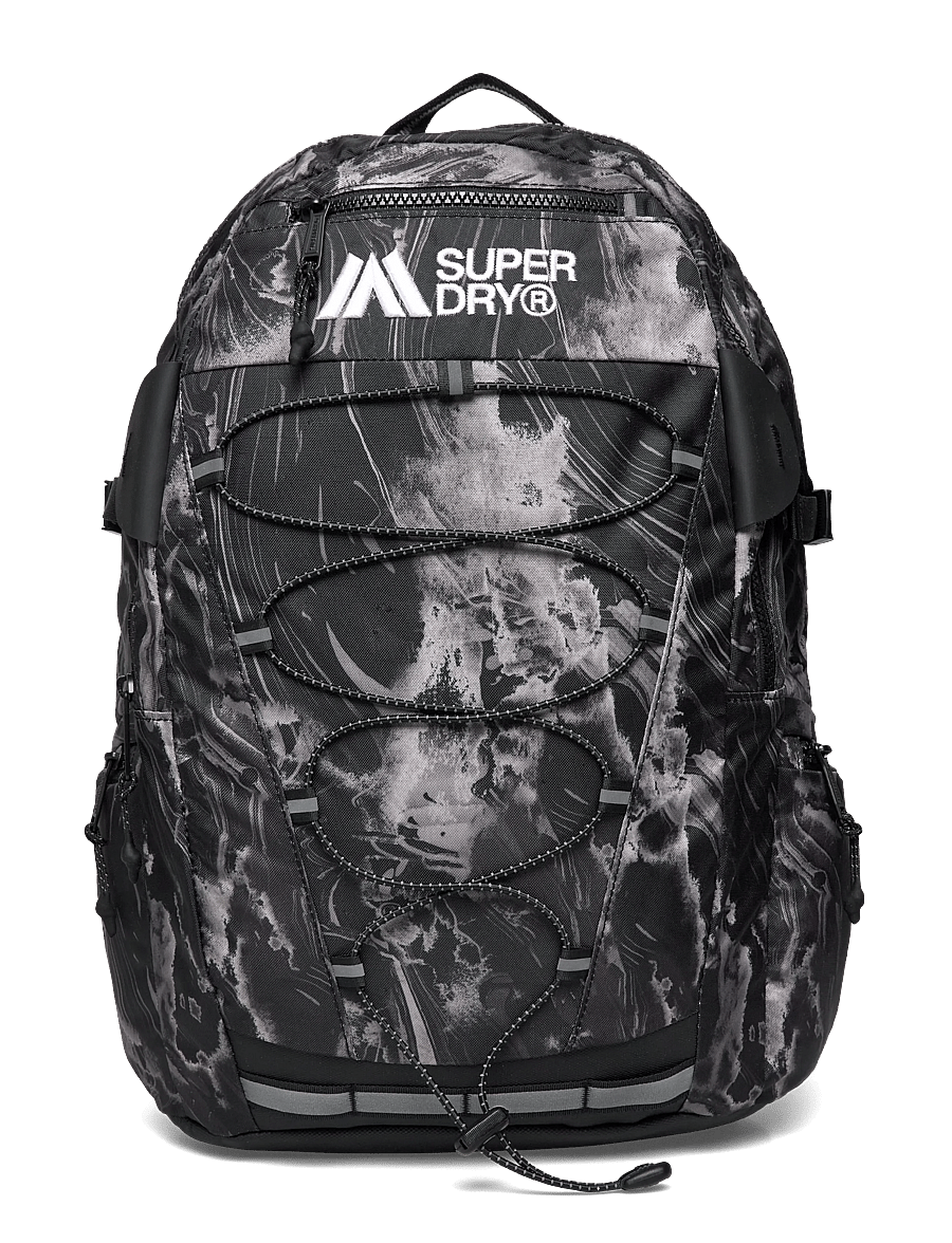 Superdry - OUTDOOR 28L BACKPACK - sportrucksäcke - woodgrain print black - 0