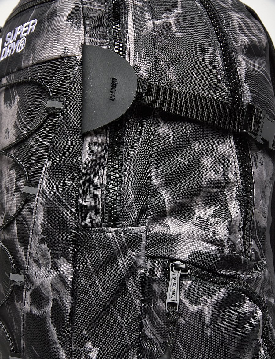 Superdry - OUTDOOR 28L BACKPACK - sportrucksäcke - woodgrain print black - 5