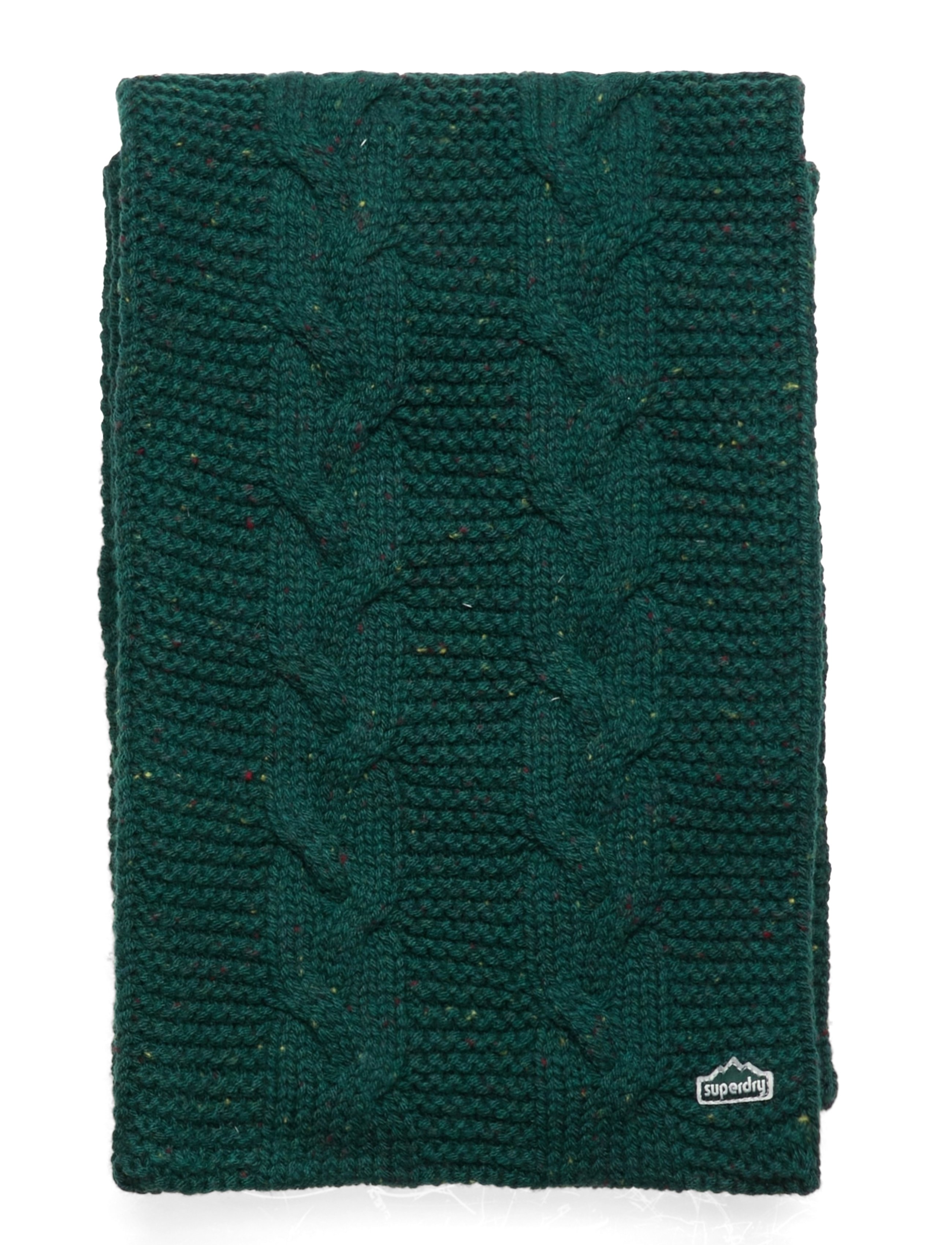 Superdry - VINTAGE CABLE SCARF - forest green tweed - 1