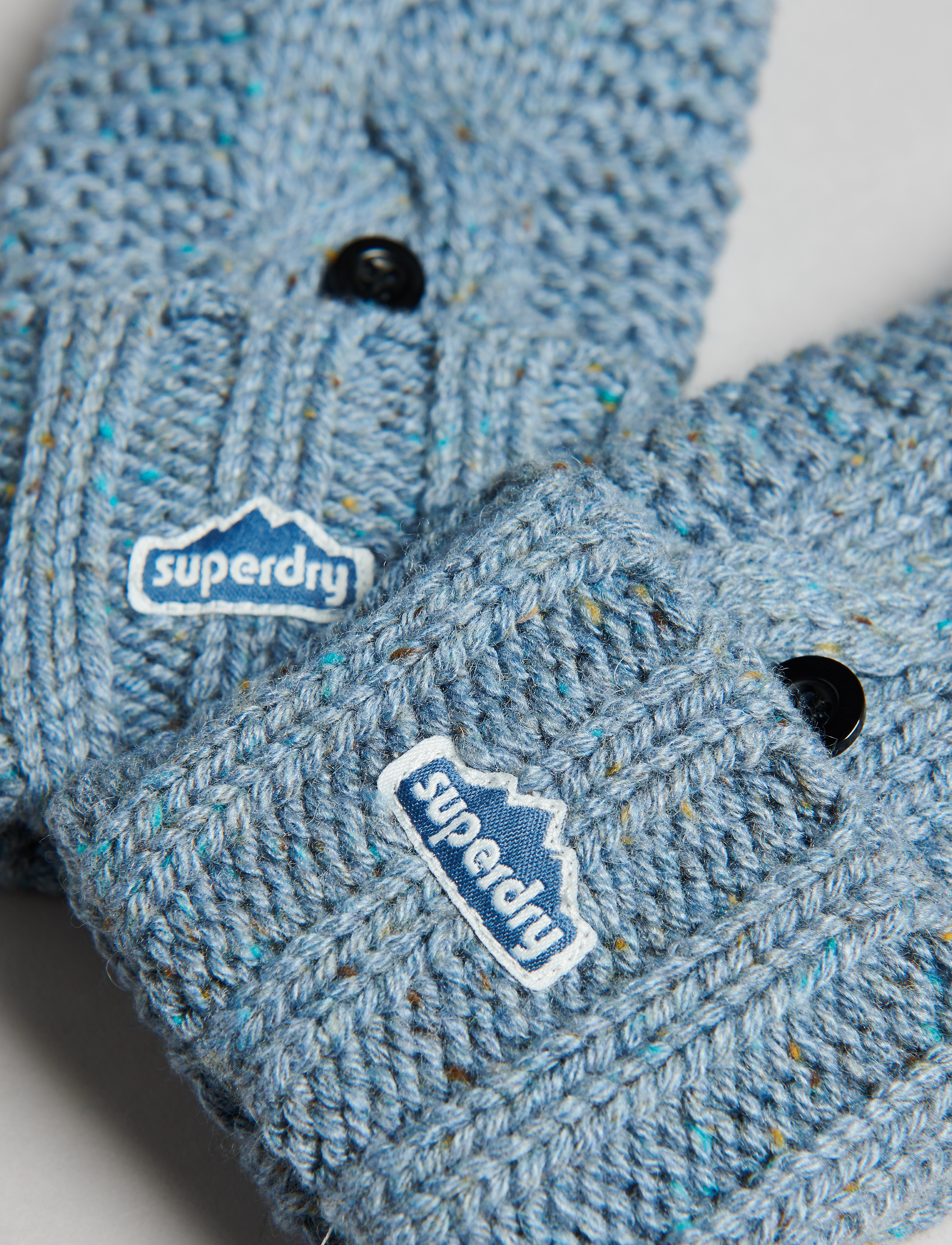 Superdry - VINTAGE CABLE GLOVE - soft blue tweed - 1