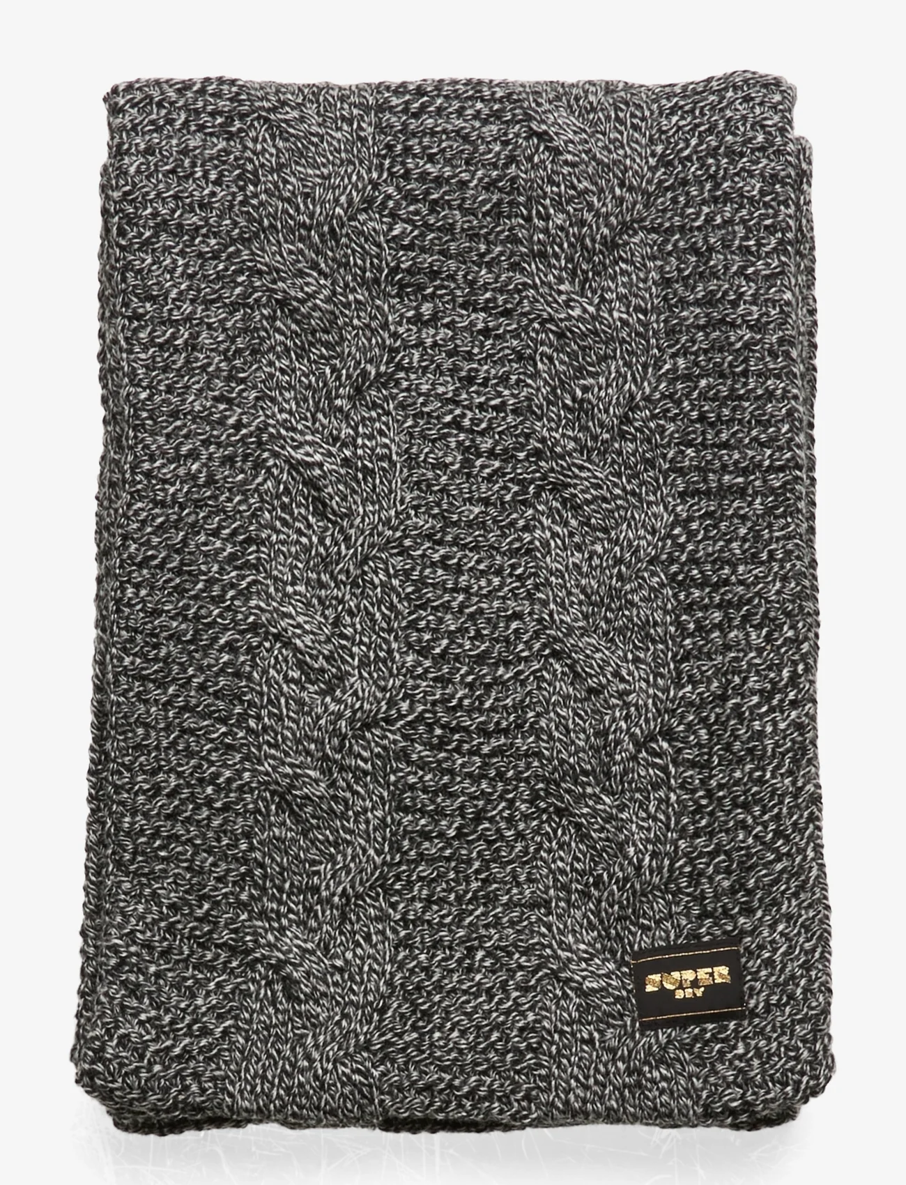 Superdry - CABLE KNIT SCARF - wintersjaals - black fleck - 1